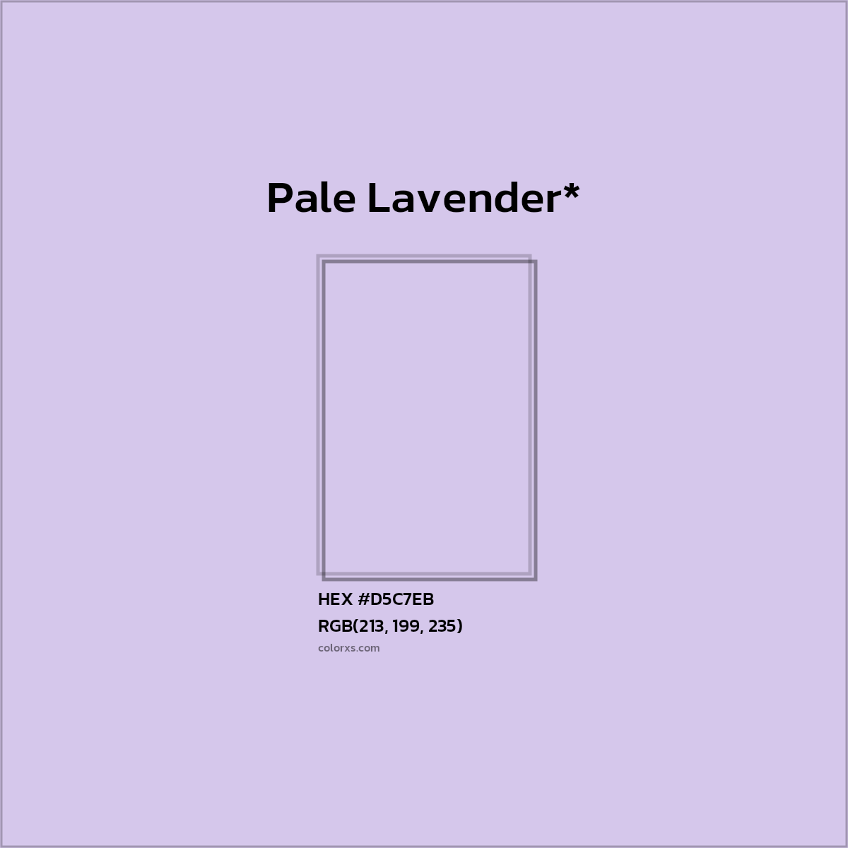 #D5C7EB hex color. RGB, RYB, CMYK, HSL, HSV codes and color conversions. Matching color names, palettes, paints.