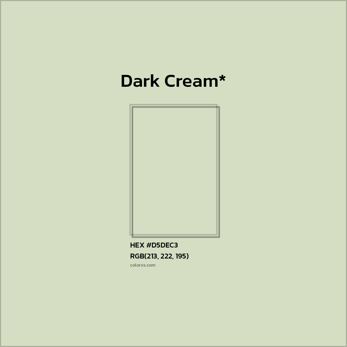 #D5DEC3 hex color. RGB, RYB, CMYK, HSL, HSV codes and color conversions. Matching color names, palettes, paints.
