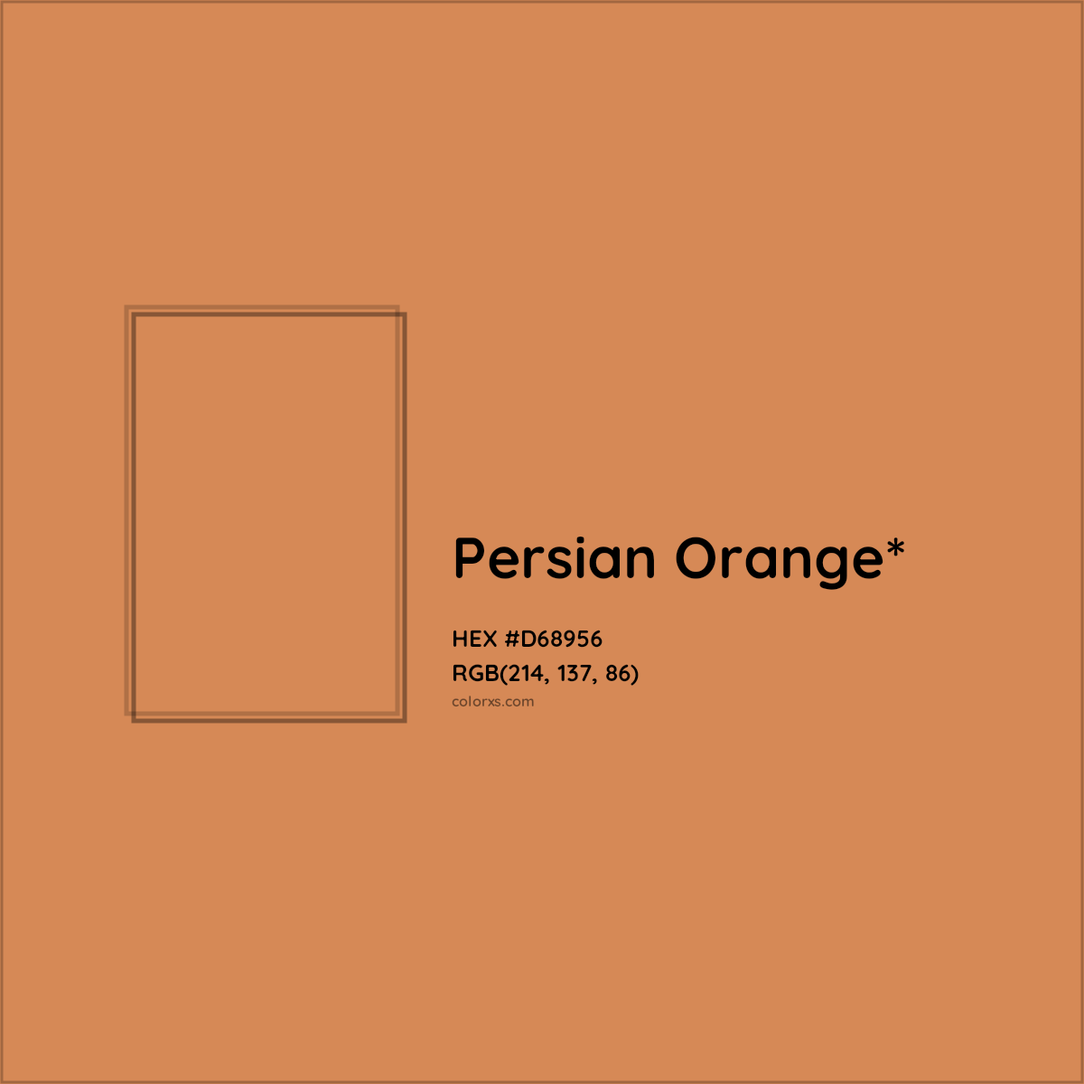 #D68956 hex color. RGB, RYB, CMYK, HSL, HSV codes and color conversions. Matching color names, palettes, paints.