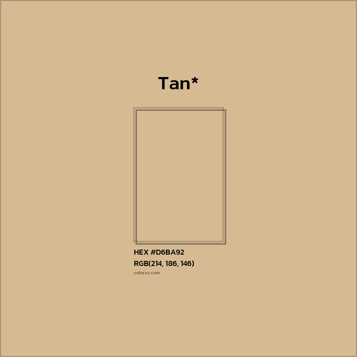 #D6BA92 hex color. RGB, RYB, CMYK, HSL, HSV codes and color conversions. Matching color names, palettes, paints.