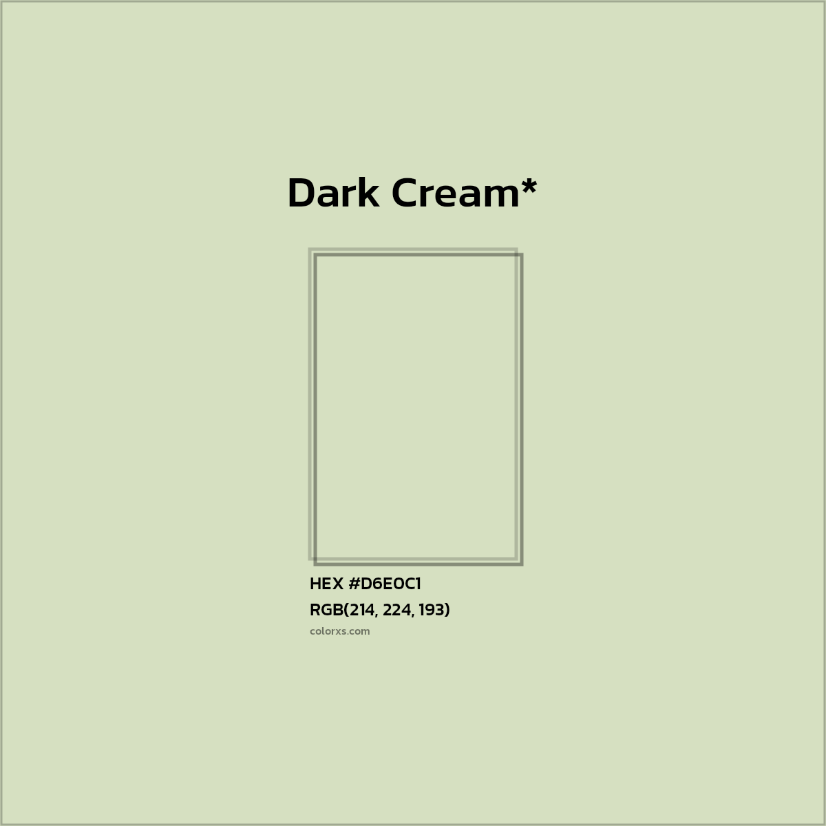 #D6E0C1 hex color. RGB, RYB, CMYK, HSL, HSV codes and color conversions. Matching color names, palettes, paints.