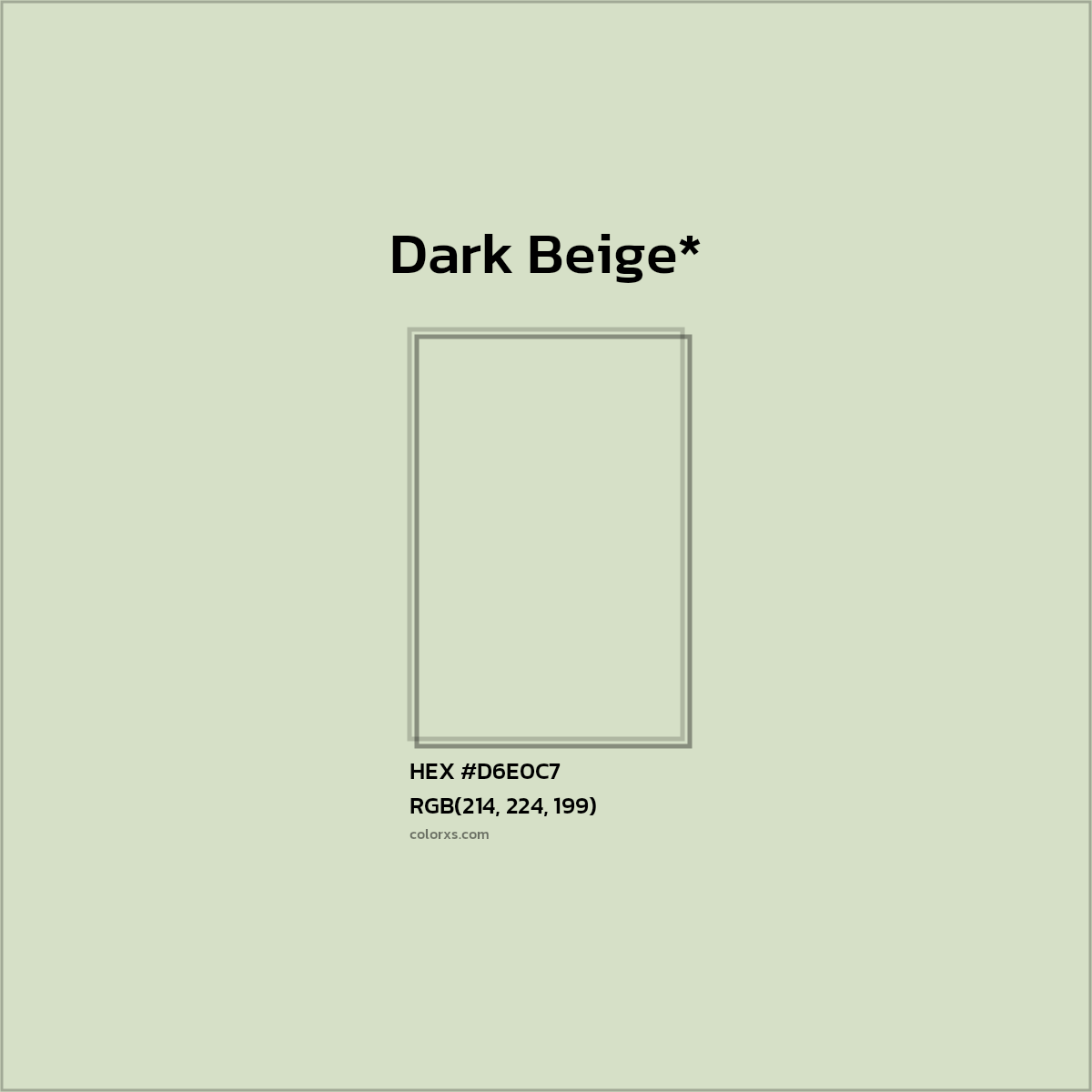 #D6E0C7 hex color. RGB, RYB, CMYK, HSL, HSV codes and color conversions. Matching color names, palettes, paints.