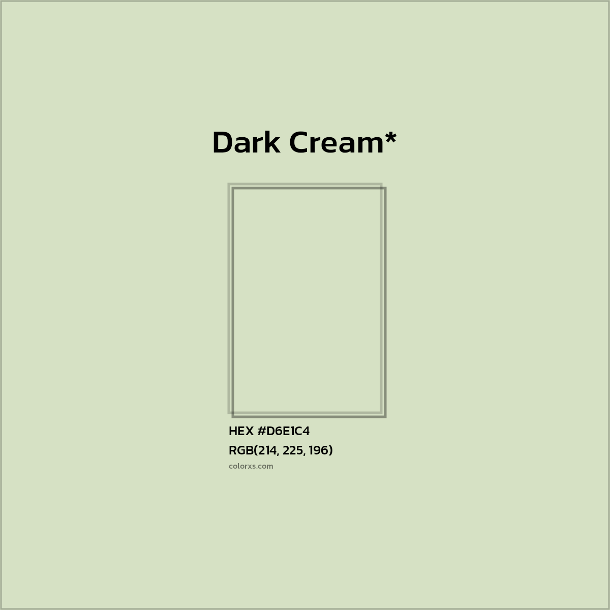 #D6E1C4 hex color. RGB, RYB, CMYK, HSL, HSV codes and color conversions. Matching color names, palettes, paints.