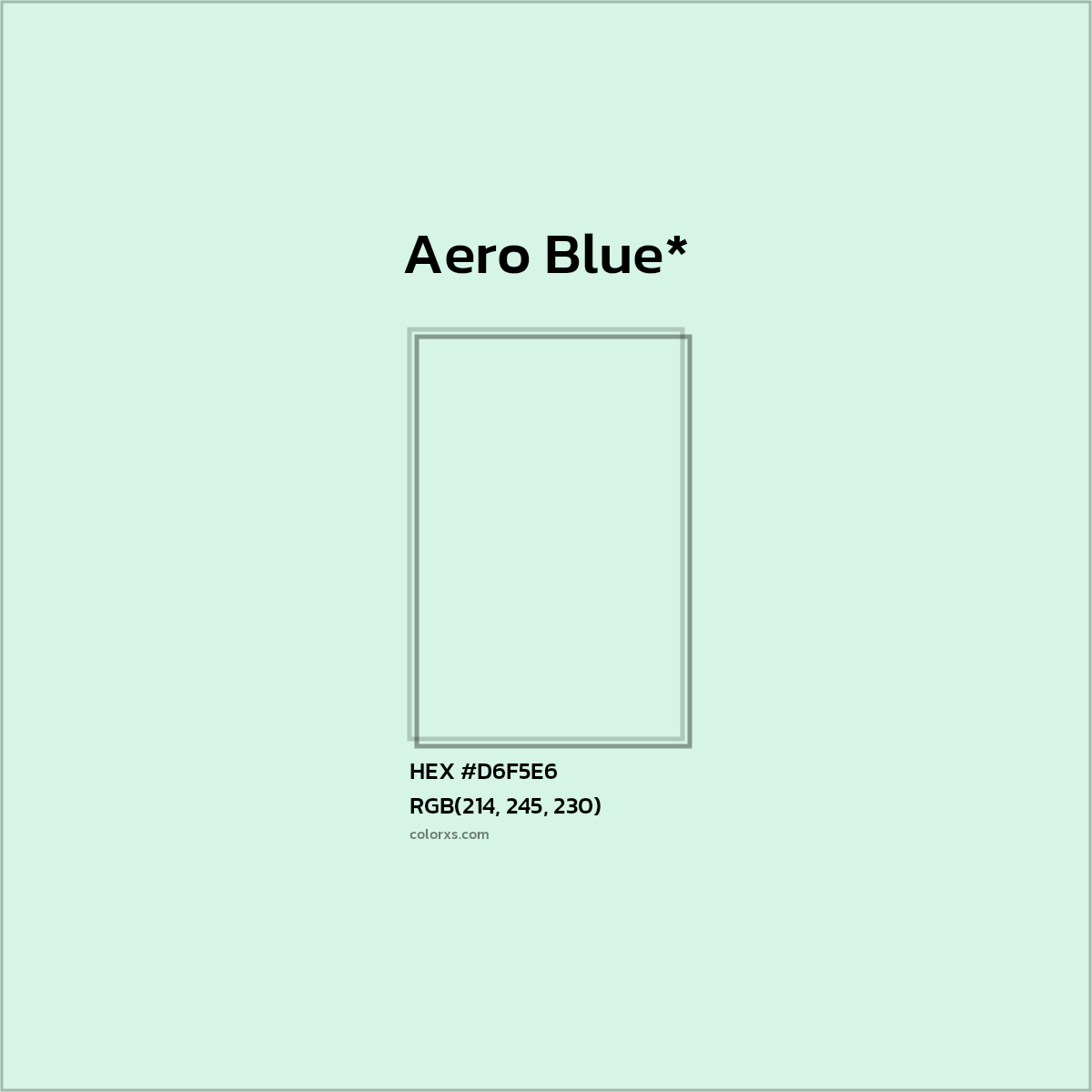 #D6F5E6 hex color. RGB, RYB, CMYK, HSL, HSV codes and color conversions. Matching color names, palettes, paints.