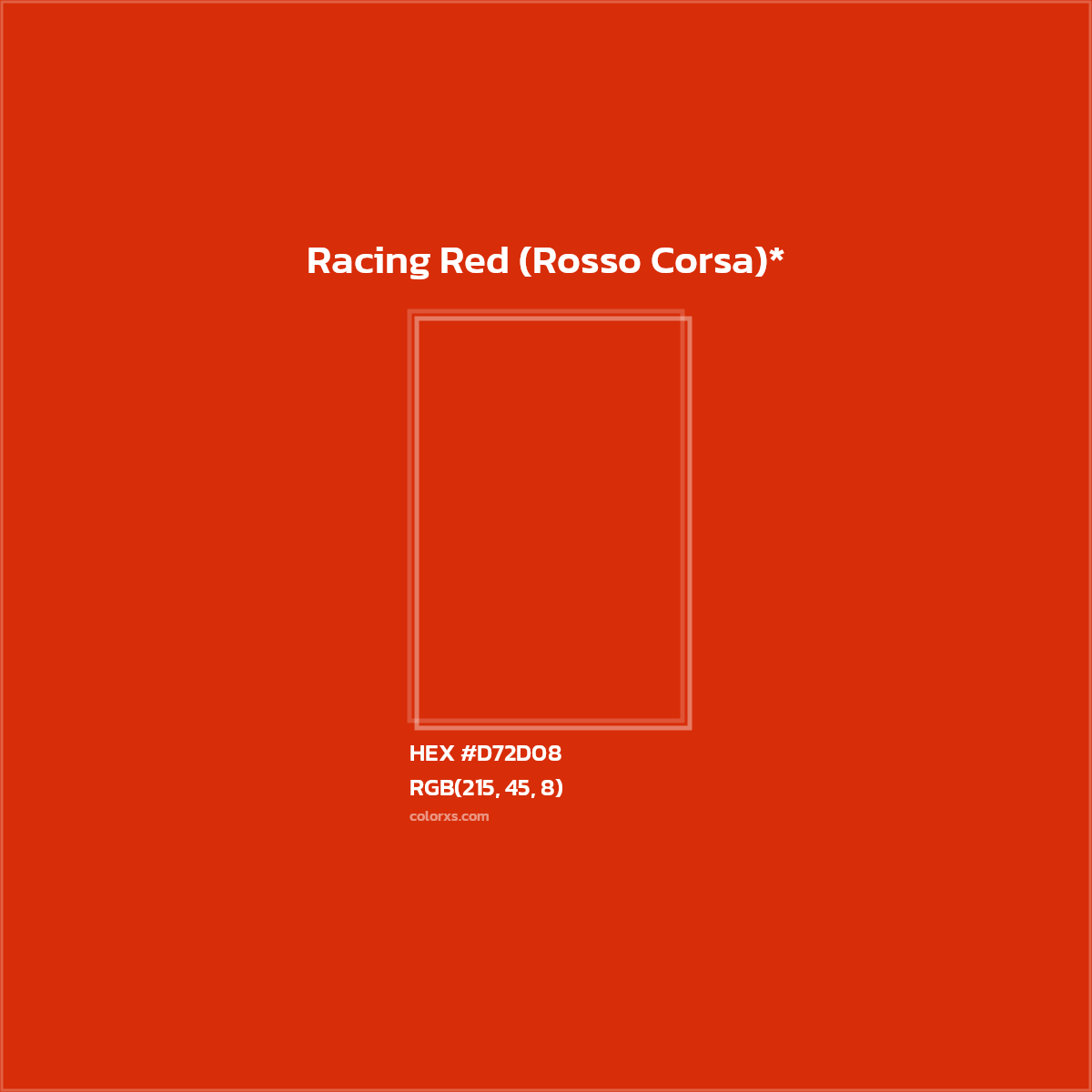 #D72D08 hex color. RGB, RYB, CMYK, HSL, HSV codes and color conversions. Matching color names, palettes, paints.