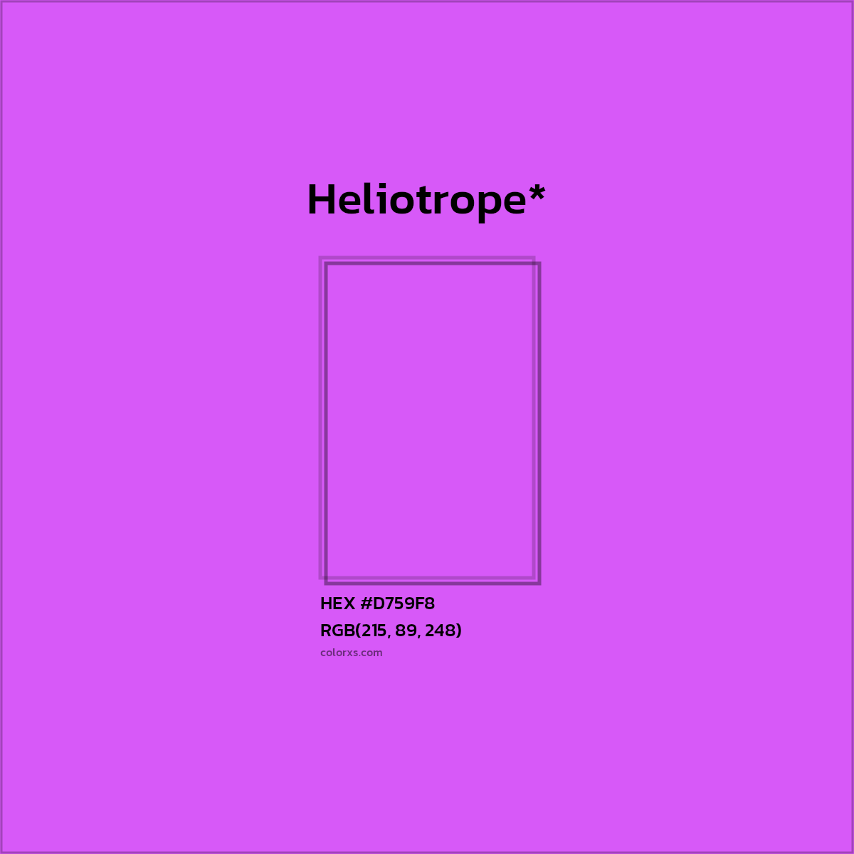#D759F8 hex color. RGB, RYB, CMYK, HSL, HSV codes and color conversions. Matching color names, palettes, paints.