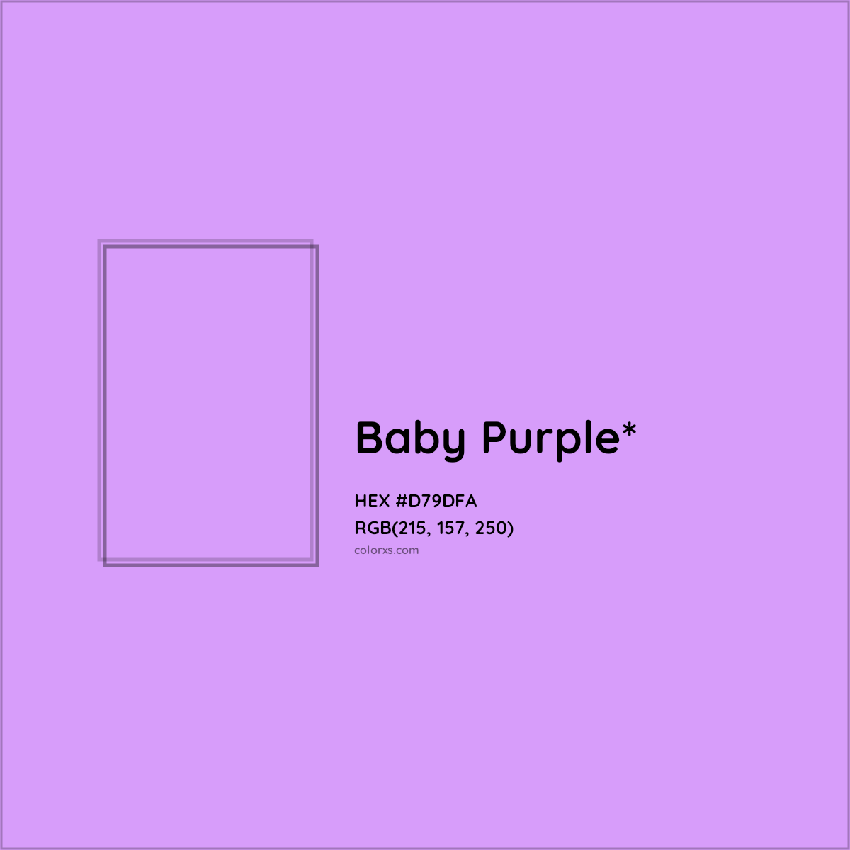 #D79DFA hex color. RGB, RYB, CMYK, HSL, HSV codes and color conversions. Matching color names, palettes, paints.