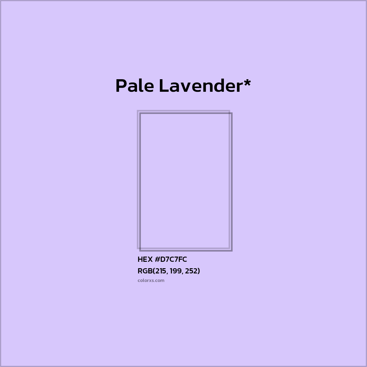 #D7C7FC hex color. RGB, RYB, CMYK, HSL, HSV codes and color conversions. Matching color names, palettes, paints.