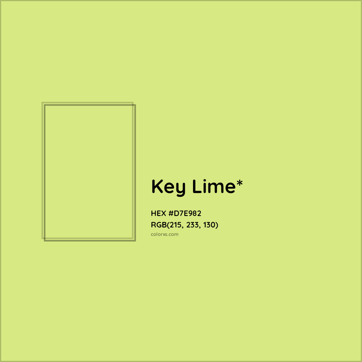 #D7E982 hex color. RGB, RYB, CMYK, HSL, HSV codes and color conversions. Matching color names, palettes, paints.