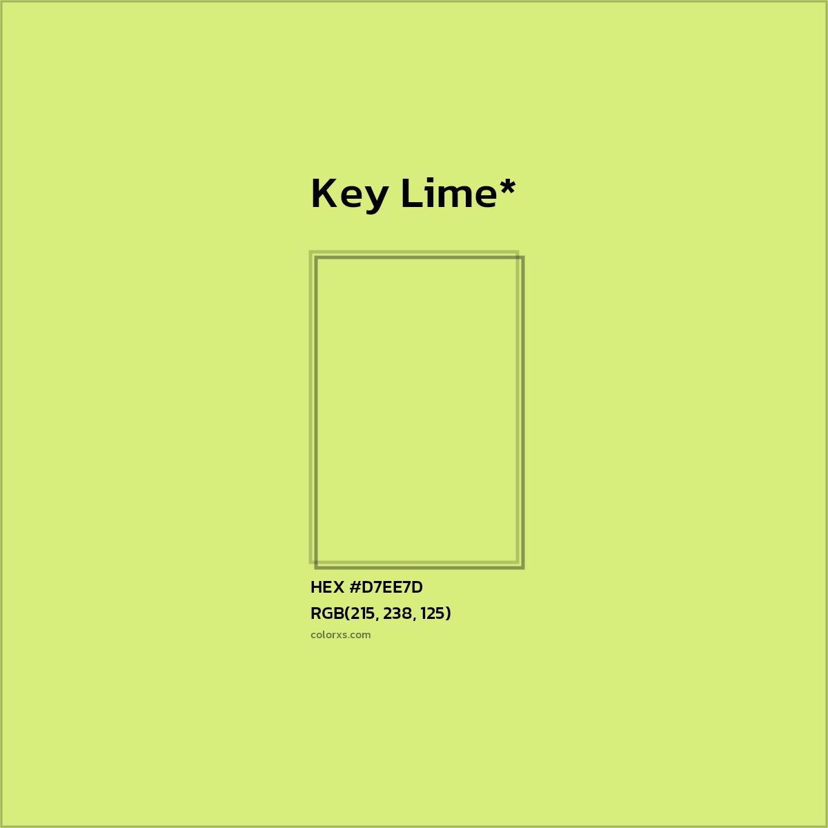 #D7EE7D hex color. RGB, RYB, CMYK, HSL, HSV codes and color conversions. Matching color names, palettes, paints.