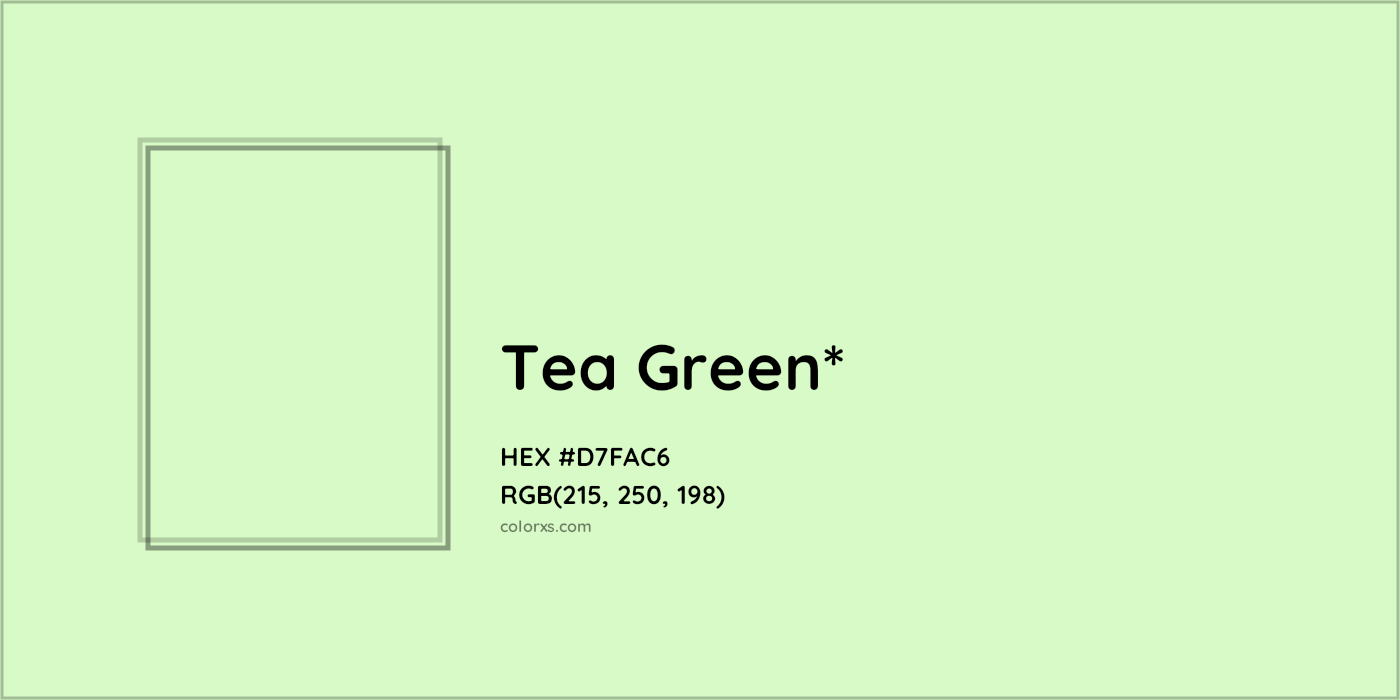 #D7FAC6 hex color. RGB, RYB, CMYK, HSL, HSV codes and color conversions. Matching color names, palettes, paints.