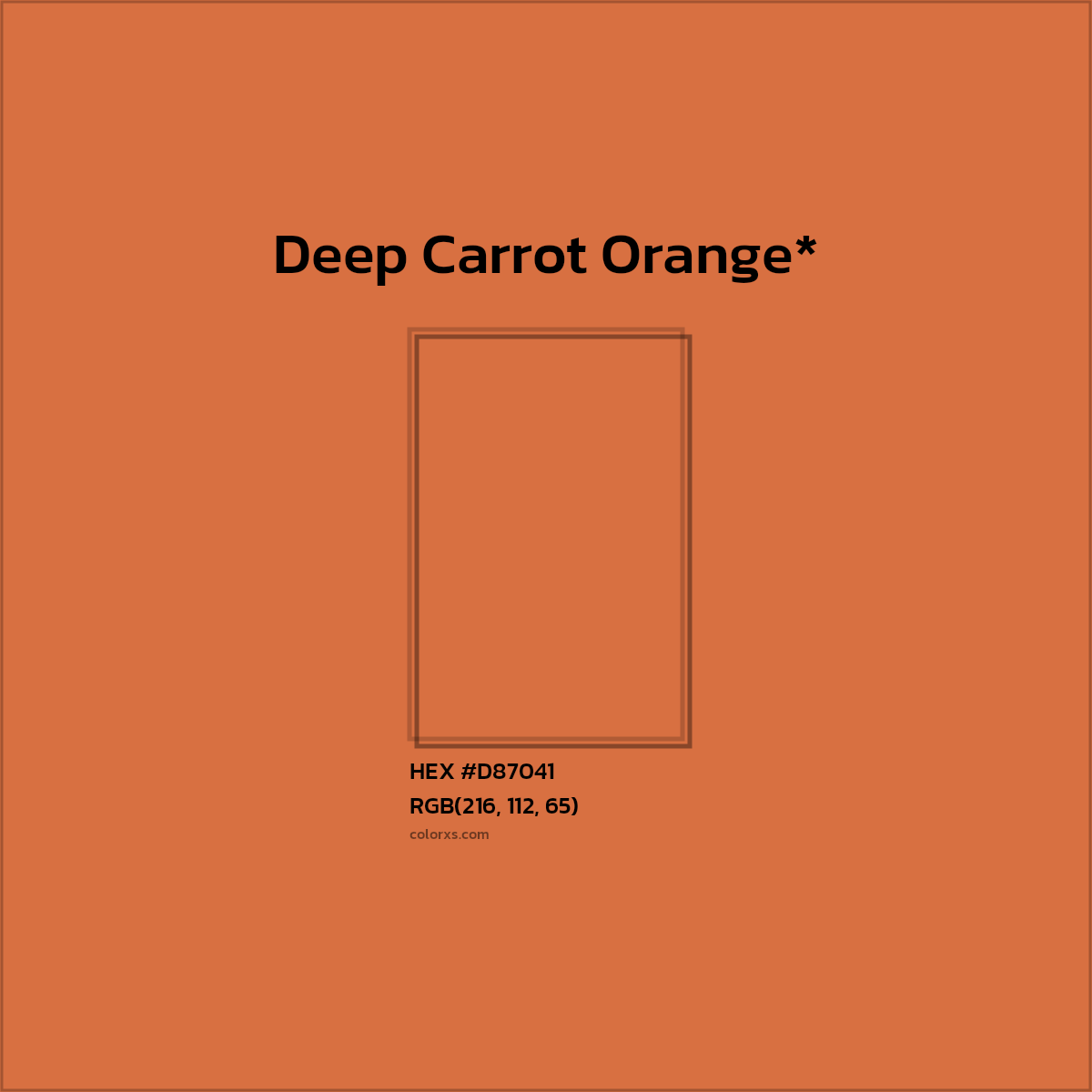 #D87041 hex color. RGB, RYB, CMYK, HSL, HSV codes and color conversions. Matching color names, palettes, paints.