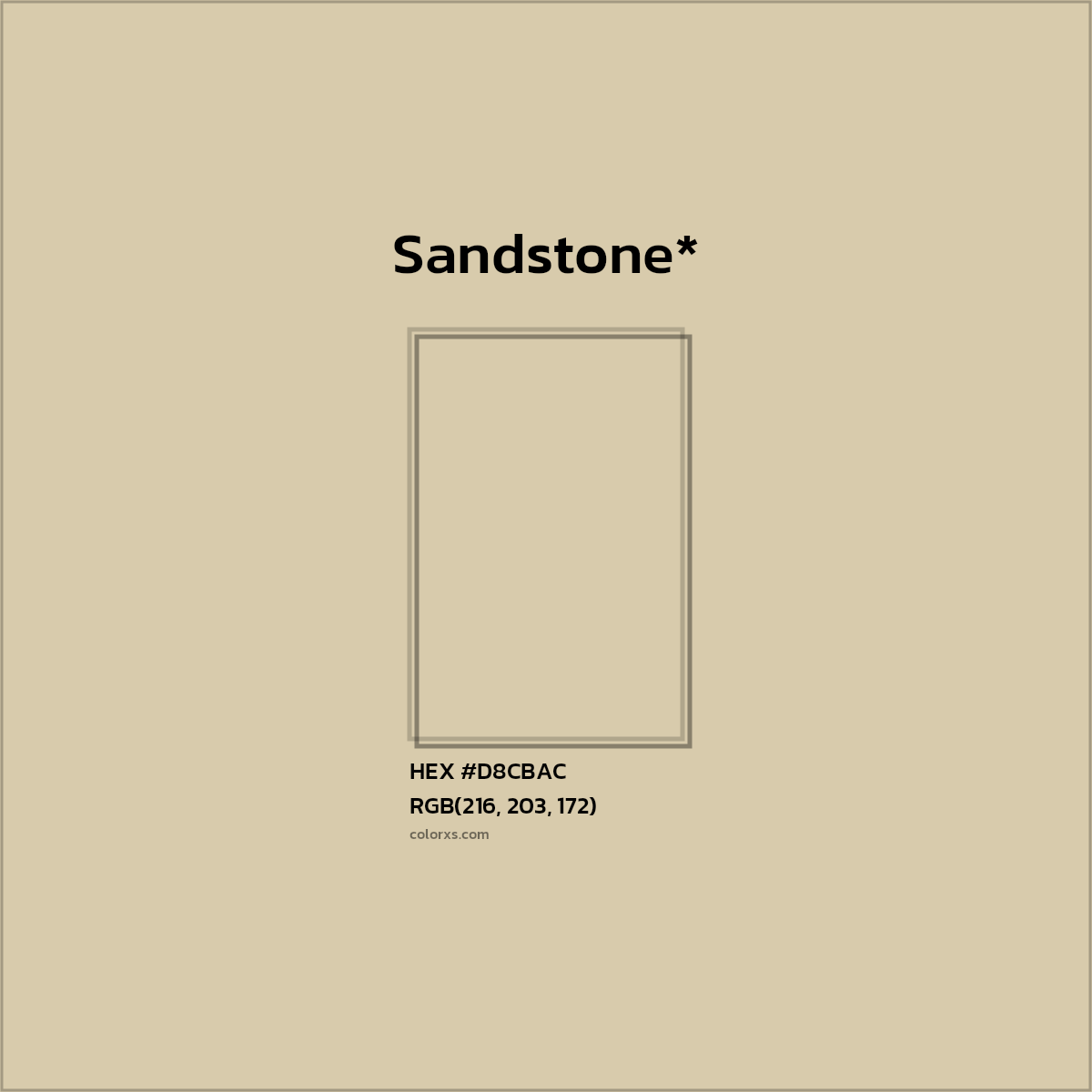 #D8CBAC hex color. RGB, RYB, CMYK, HSL, HSV codes and color conversions. Matching color names, palettes, paints.