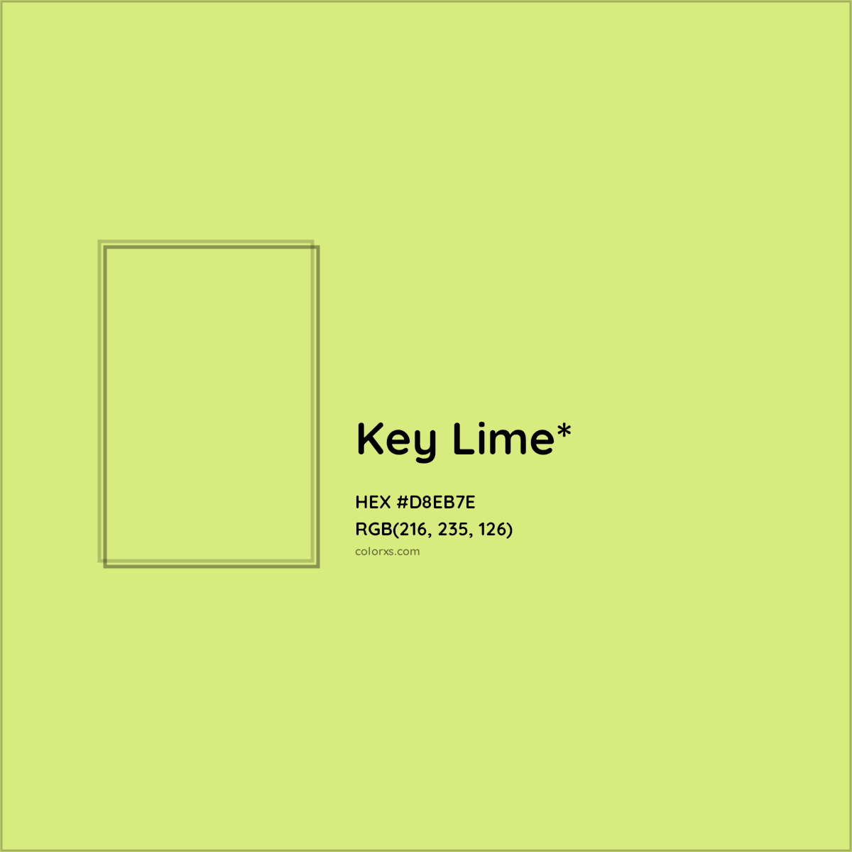 #D8EB7E hex color. RGB, RYB, CMYK, HSL, HSV codes and color conversions. Matching color names, palettes, paints.