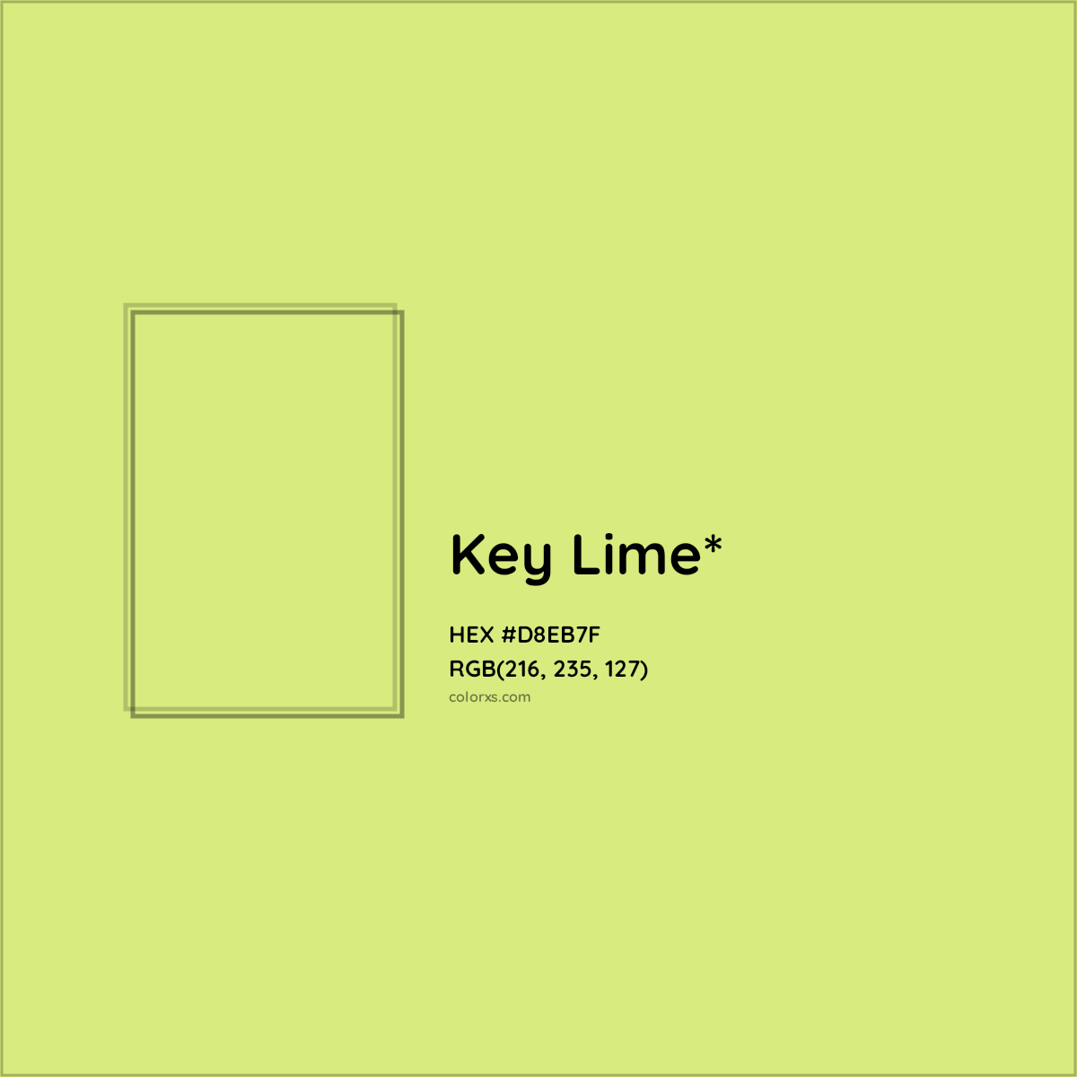#D8EB7F hex color. RGB, RYB, CMYK, HSL, HSV codes and color conversions. Matching color names, palettes, paints.