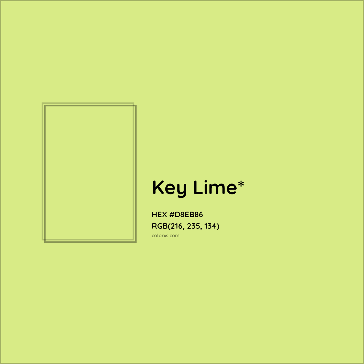 #D8EB86 hex color. RGB, RYB, CMYK, HSL, HSV codes and color conversions. Matching color names, palettes, paints.