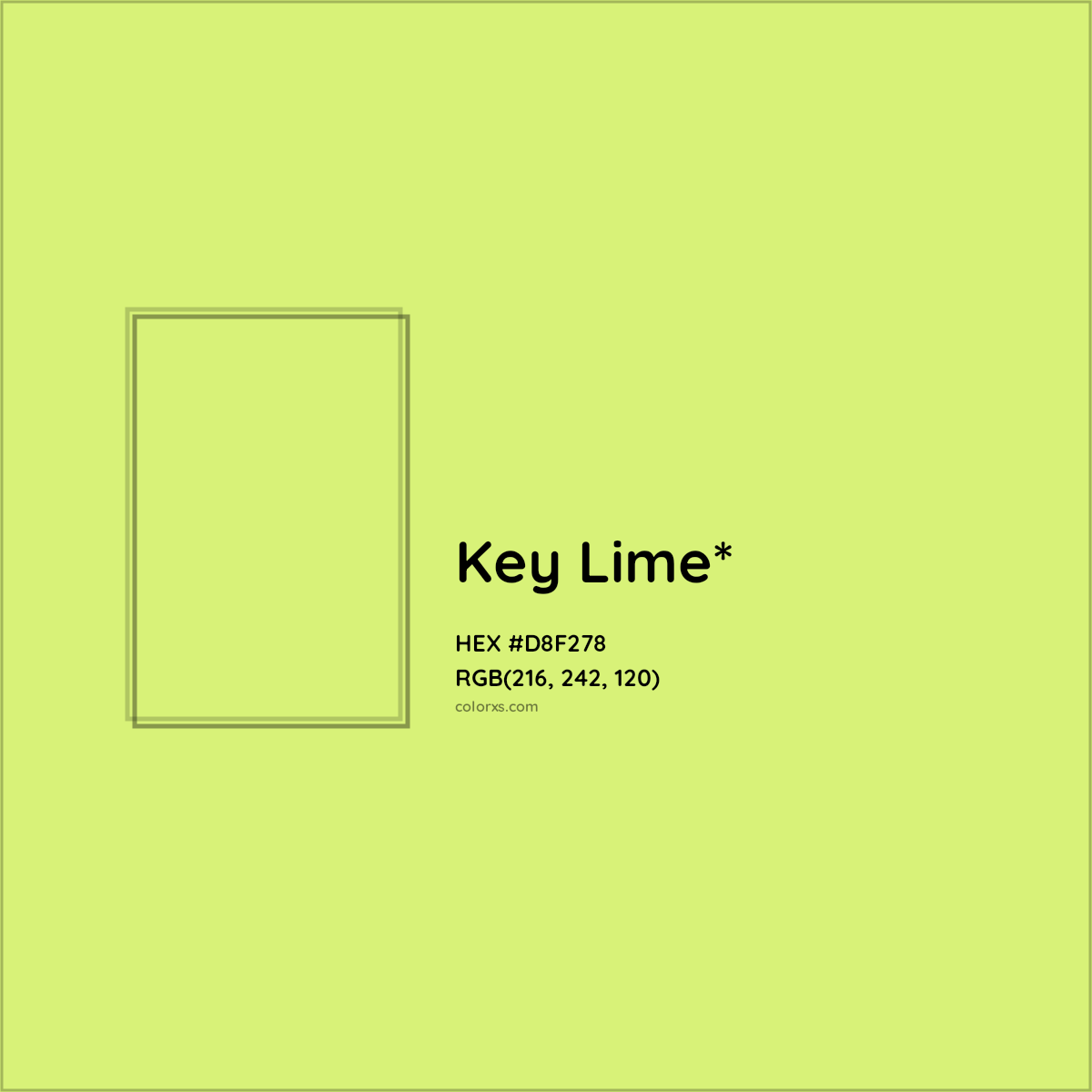 #D8F278 hex color. RGB, RYB, CMYK, HSL, HSV codes and color conversions. Matching color names, palettes, paints.