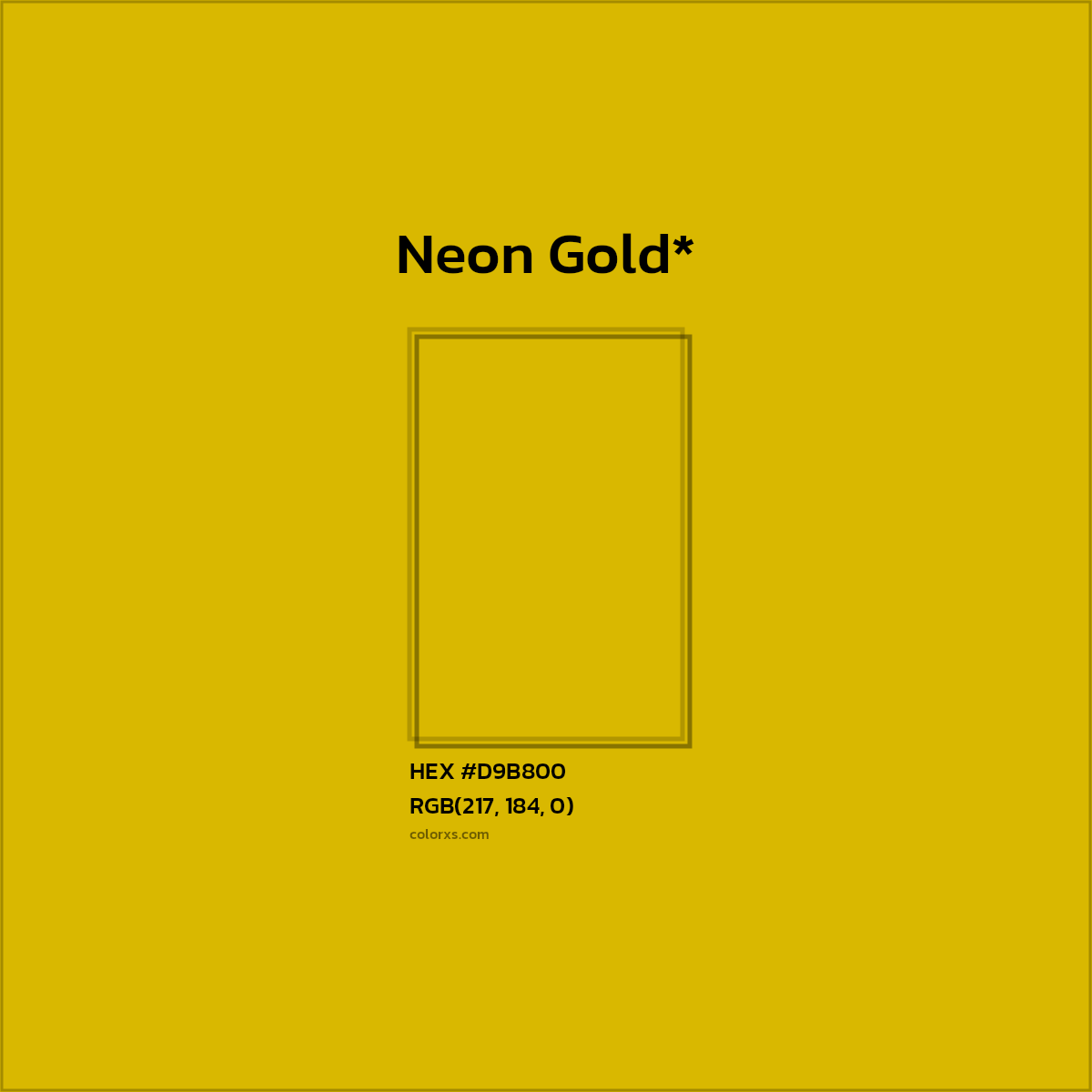 #D9B800 hex color. RGB, RYB, CMYK, HSL, HSV codes and color conversions. Matching color names, palettes, paints.