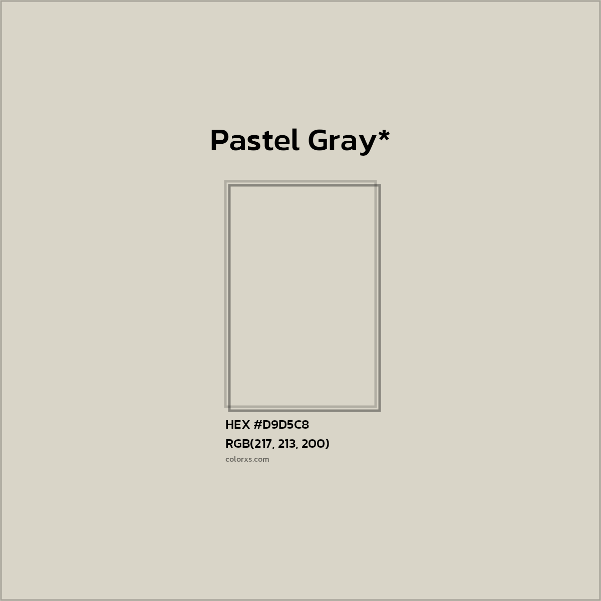 #D9D5C8 hex color. RGB, RYB, CMYK, HSL, HSV codes and color conversions. Matching color names, palettes, paints.