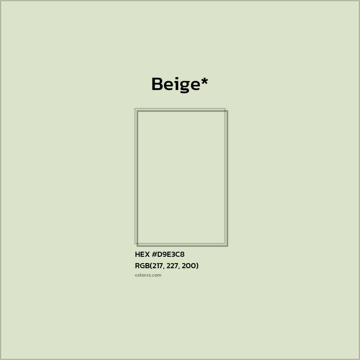 #D9E3C8 hex color. RGB, RYB, CMYK, HSL, HSV codes and color conversions. Matching color names, palettes, paints.