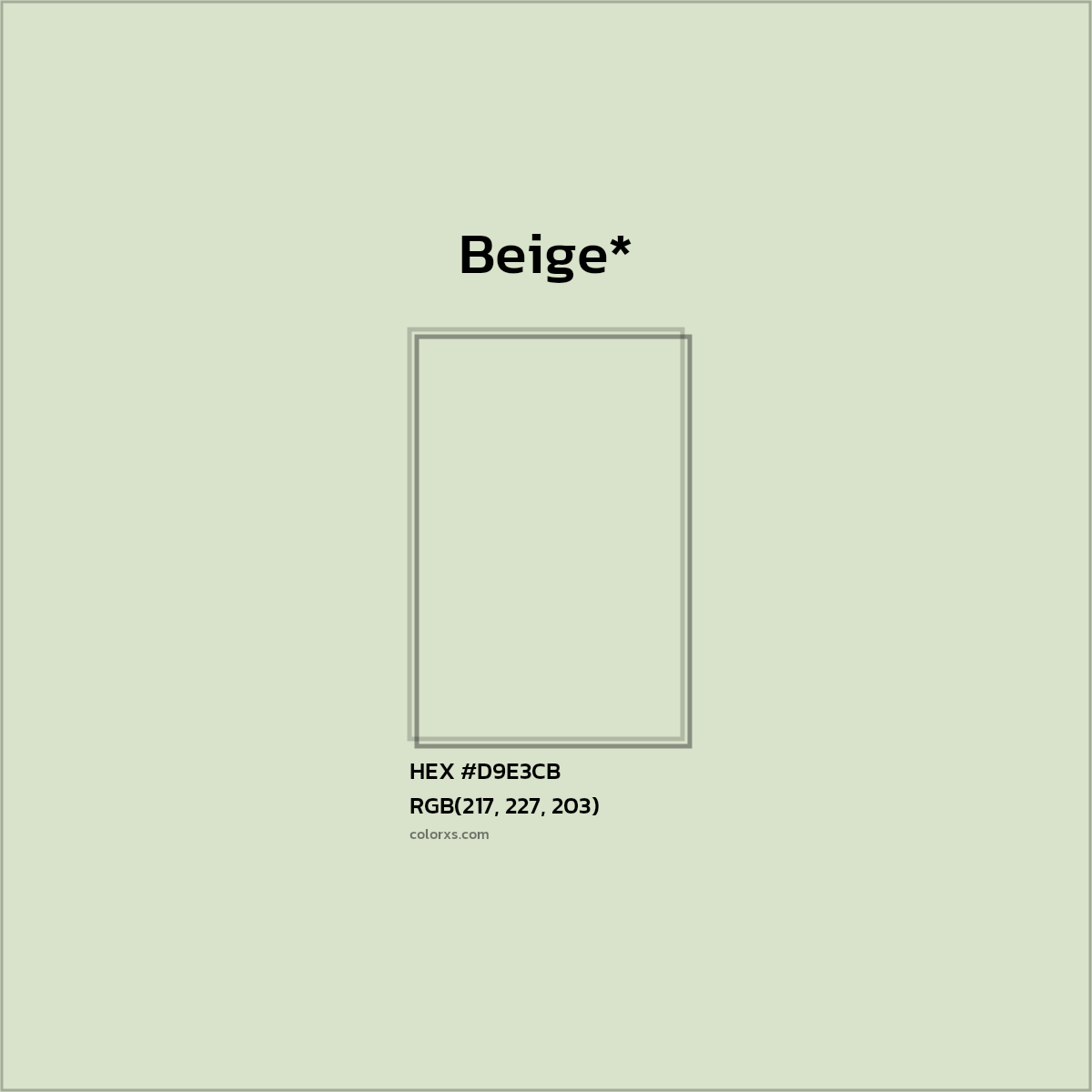 #D9E3CB hex color. RGB, RYB, CMYK, HSL, HSV codes and color conversions. Matching color names, palettes, paints.
