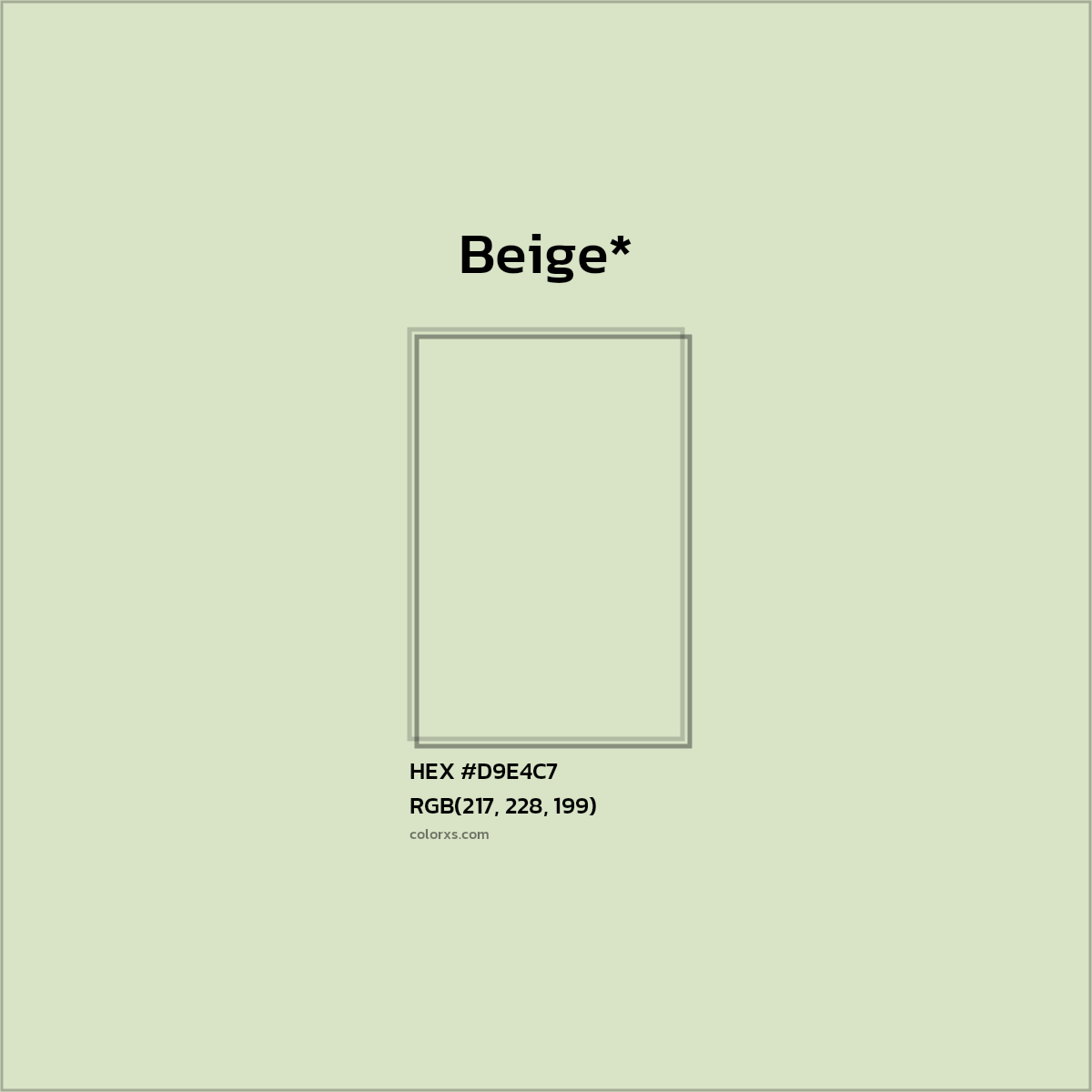 #D9E4C7 hex color. RGB, RYB, CMYK, HSL, HSV codes and color conversions. Matching color names, palettes, paints.