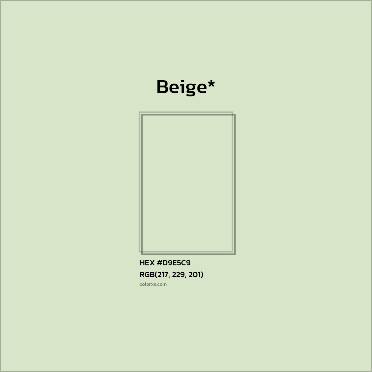 #D9E5C9 hex color. RGB, RYB, CMYK, HSL, HSV codes and color conversions. Matching color names, palettes, paints.