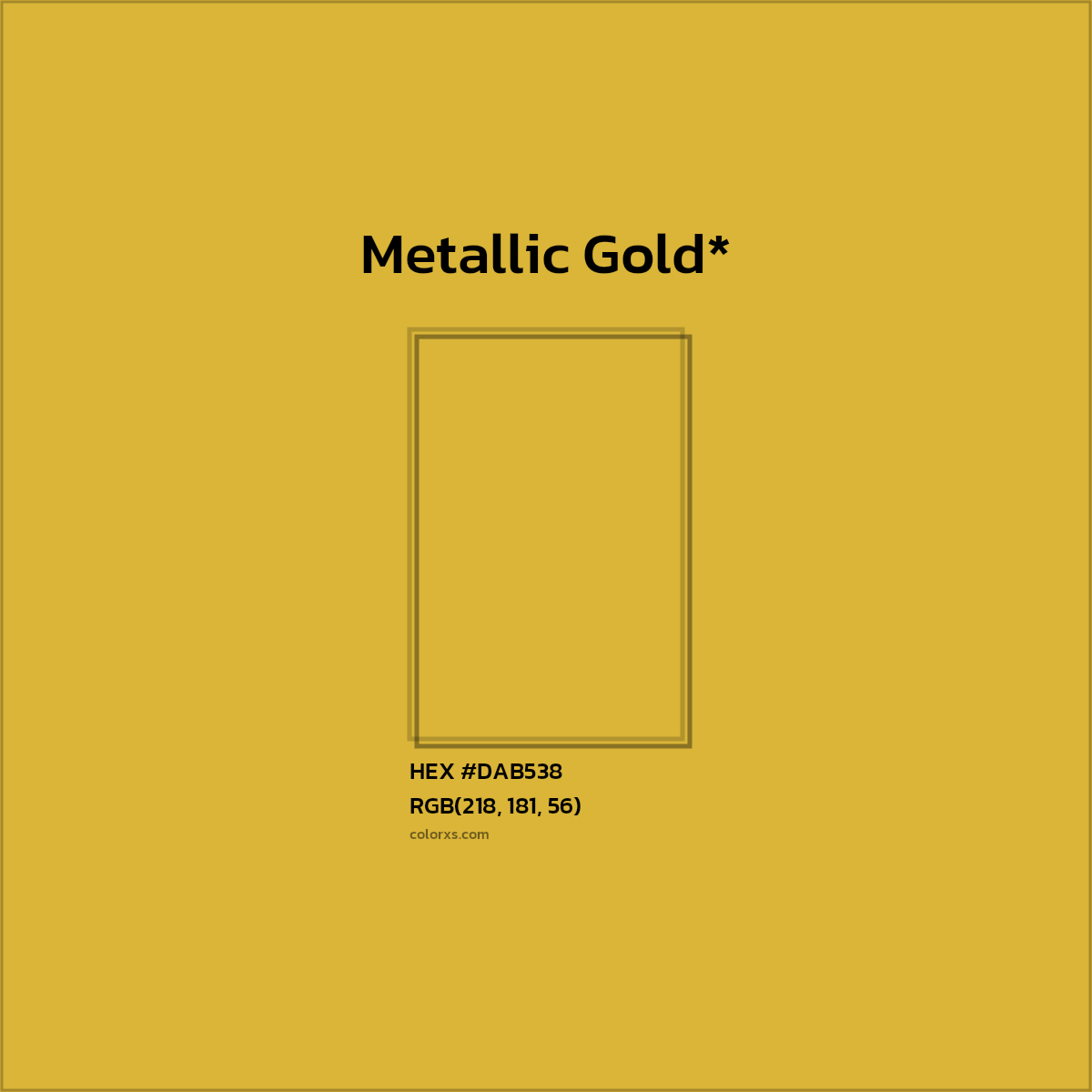 #DAB538 hex color. RGB, RYB, CMYK, HSL, HSV codes and color conversions. Matching color names, palettes, paints.