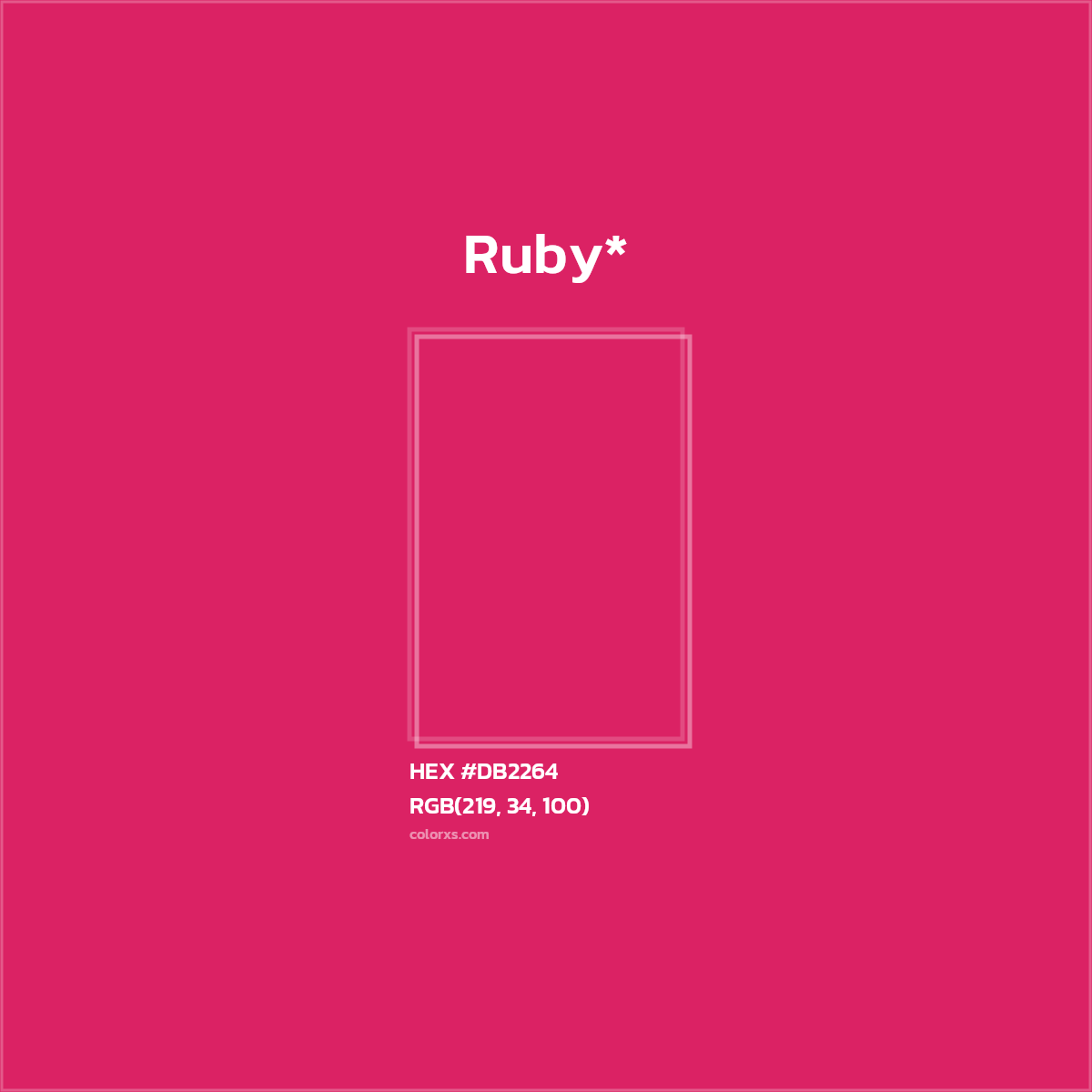 #DB2264 hex color. RGB, RYB, CMYK, HSL, HSV codes and color conversions. Matching color names, palettes, paints.
