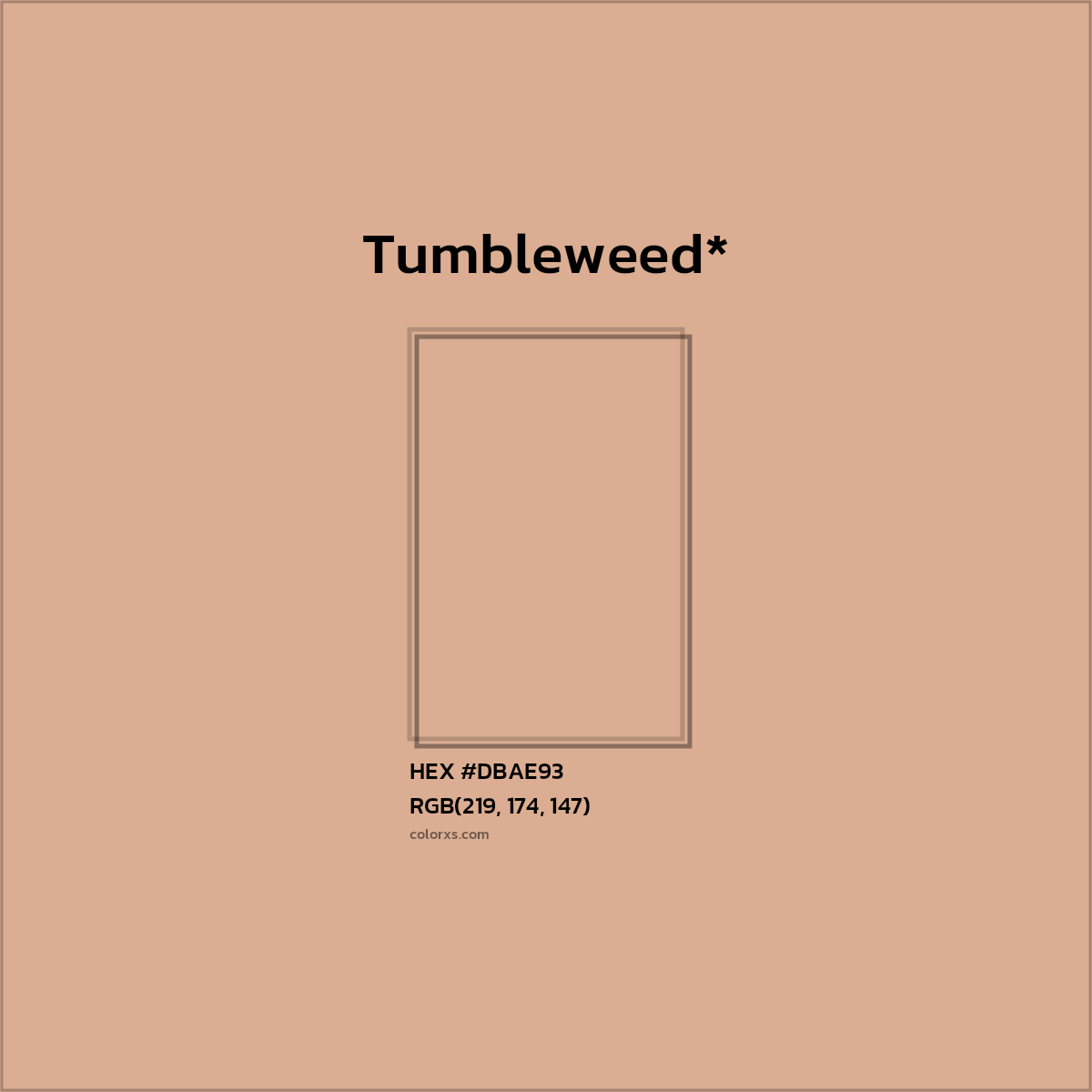 #DBAE93 hex color. RGB, RYB, CMYK, HSL, HSV codes and color conversions. Matching color names, palettes, paints.