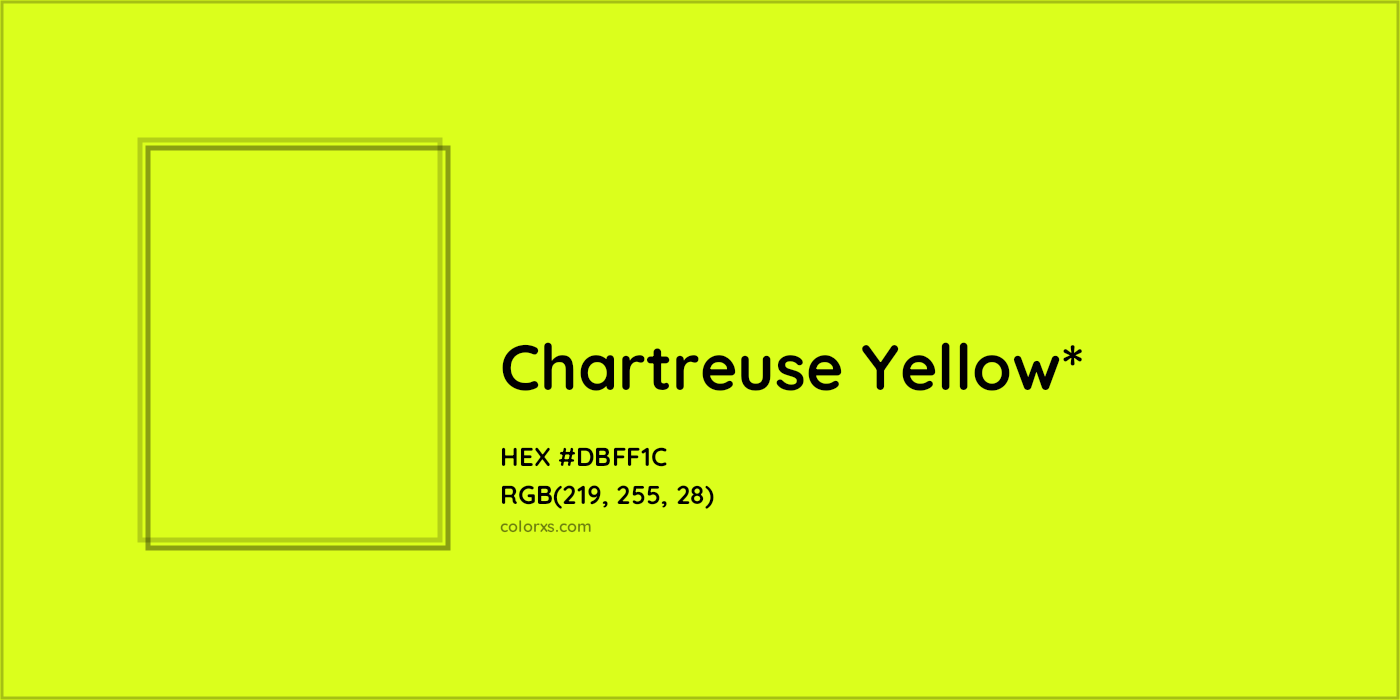#DBFF1C hex color. RGB, RYB, CMYK, HSL, HSV codes and color conversions. Matching color names, palettes, paints.