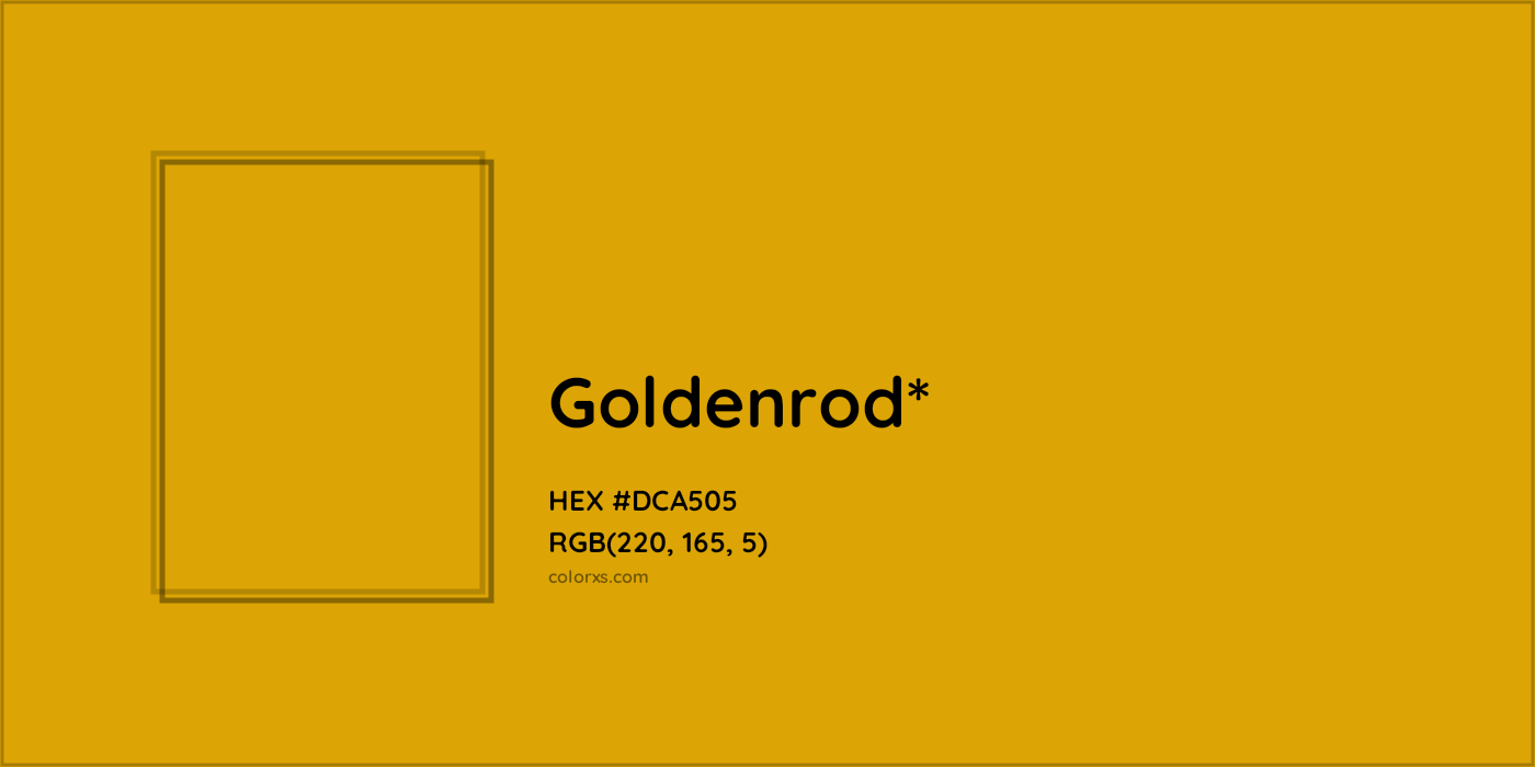 #DCA505 hex color. RGB, RYB, CMYK, HSL, HSV codes and color conversions. Matching color names, palettes, paints.