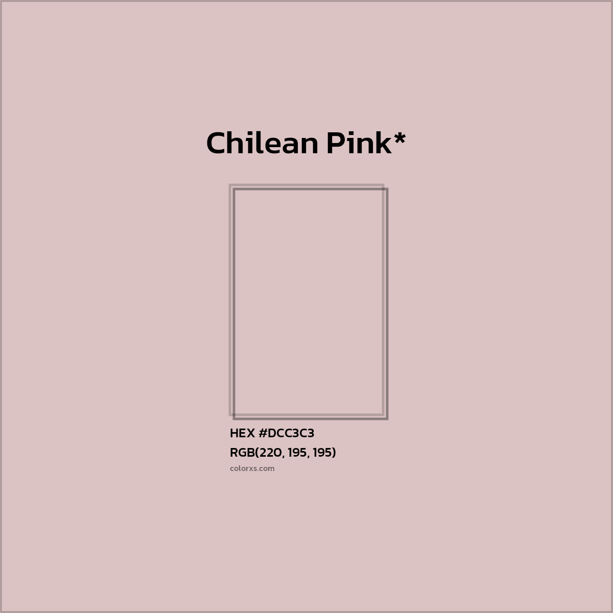 #DCC3C3 hex color. RGB, RYB, CMYK, HSL, HSV codes and color conversions. Matching color names, palettes, paints.