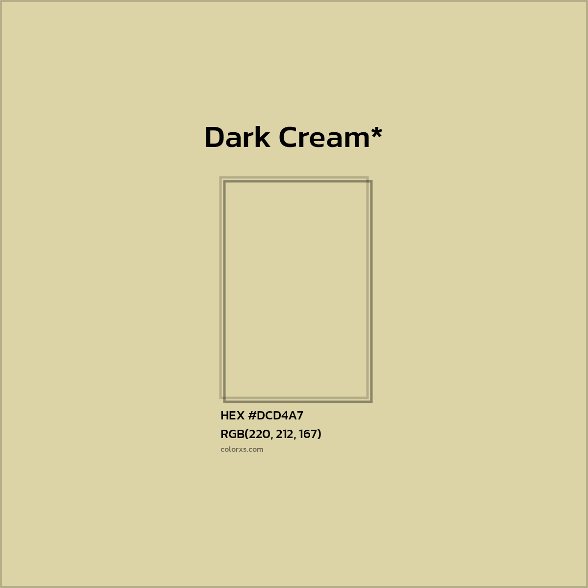 #DCD4A7 hex color. RGB, RYB, CMYK, HSL, HSV codes and color conversions. Matching color names, palettes, paints.