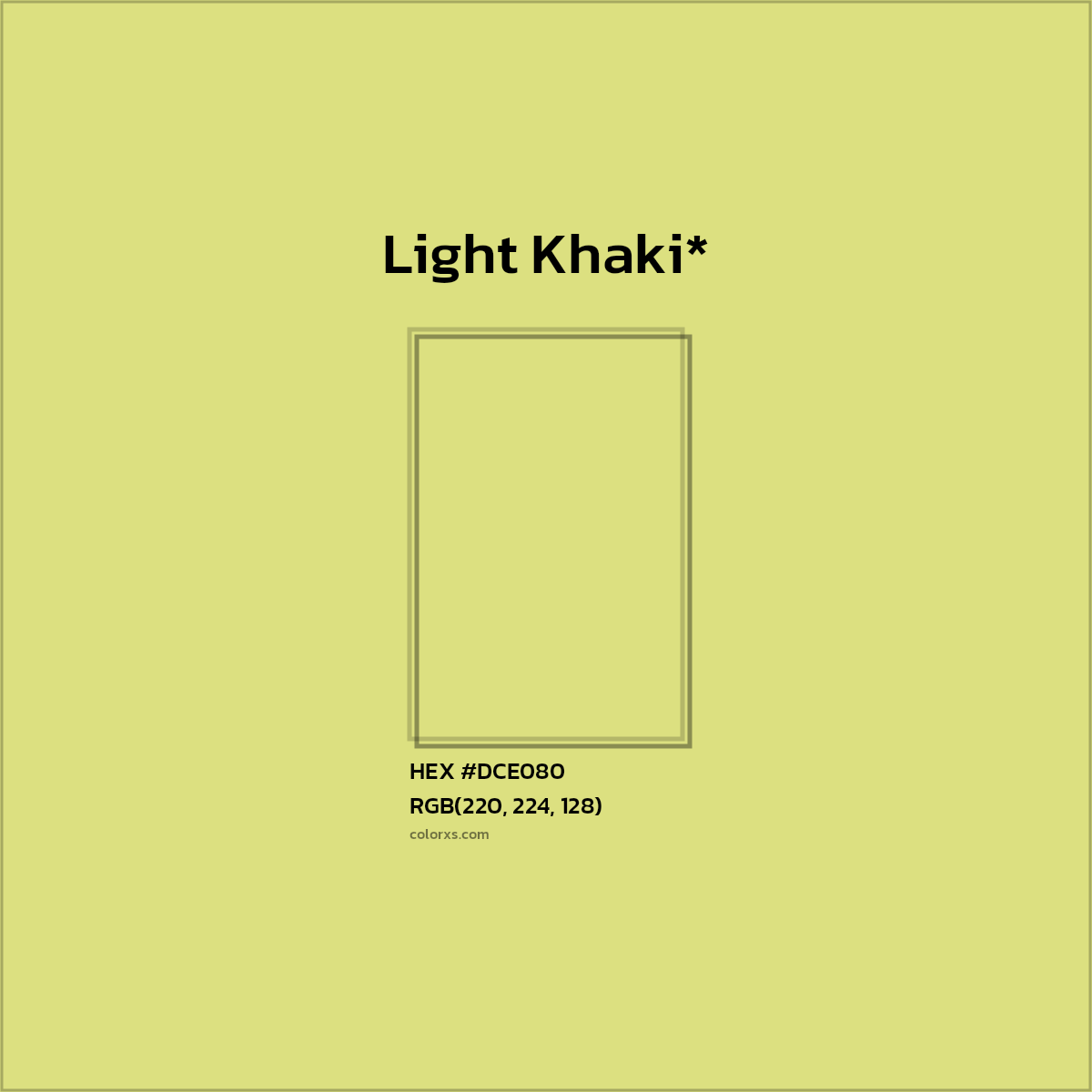 #DCE080 hex color. RGB, RYB, CMYK, HSL, HSV codes and color conversions. Matching color names, palettes, paints.