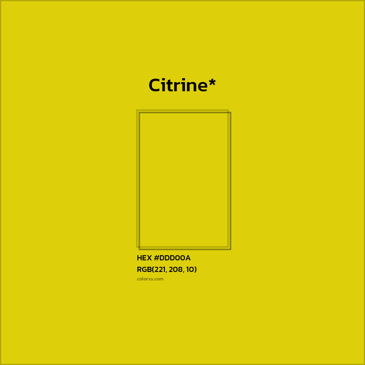 #DDD00A hex color. RGB, RYB, CMYK, HSL, HSV codes and color conversions. Matching color names, palettes, paints.