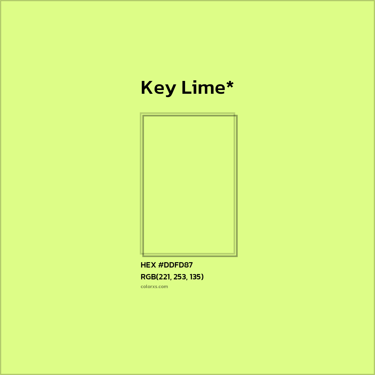 #DDFD87 hex color. RGB, RYB, CMYK, HSL, HSV codes and color conversions. Matching color names, palettes, paints.