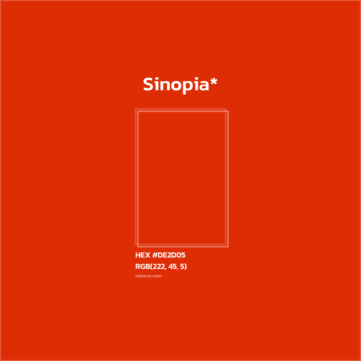 #DE2D05 hex color. RGB, RYB, CMYK, HSL, HSV codes and color conversions. Matching color names, palettes, paints.