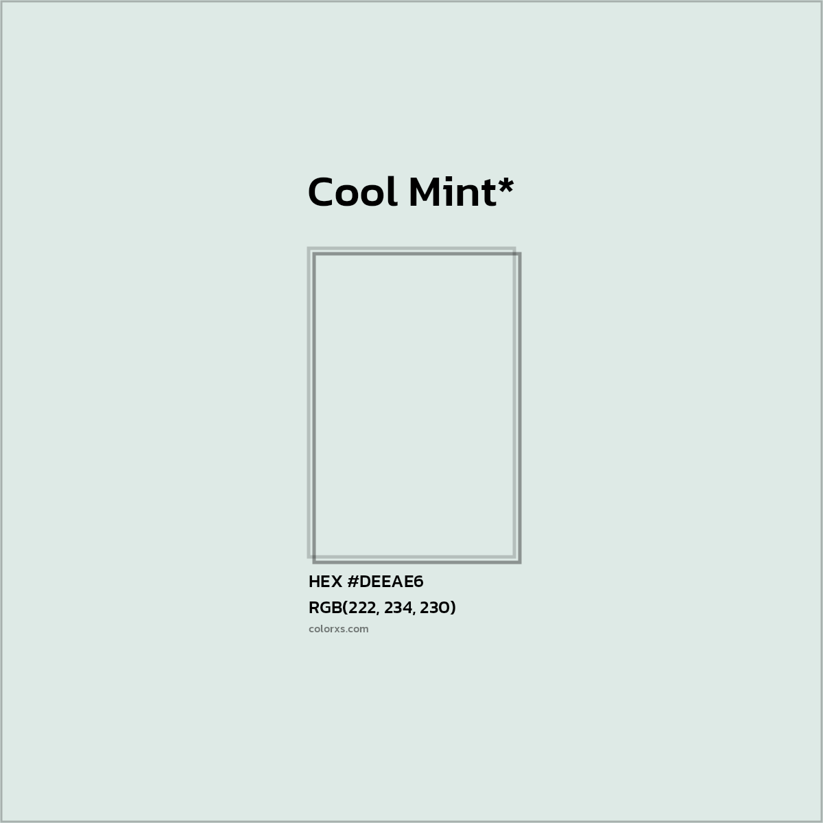 #DEEAE6 hex color. RGB, RYB, CMYK, HSL, HSV codes and color conversions. Matching color names, palettes, paints.