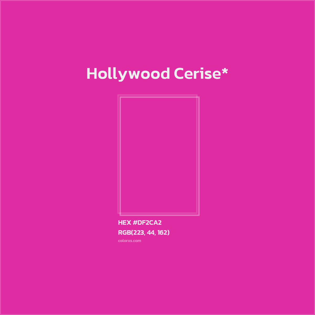 #DF2CA2 hex color. RGB, RYB, CMYK, HSL, HSV codes and color conversions. Matching color names, palettes, paints.