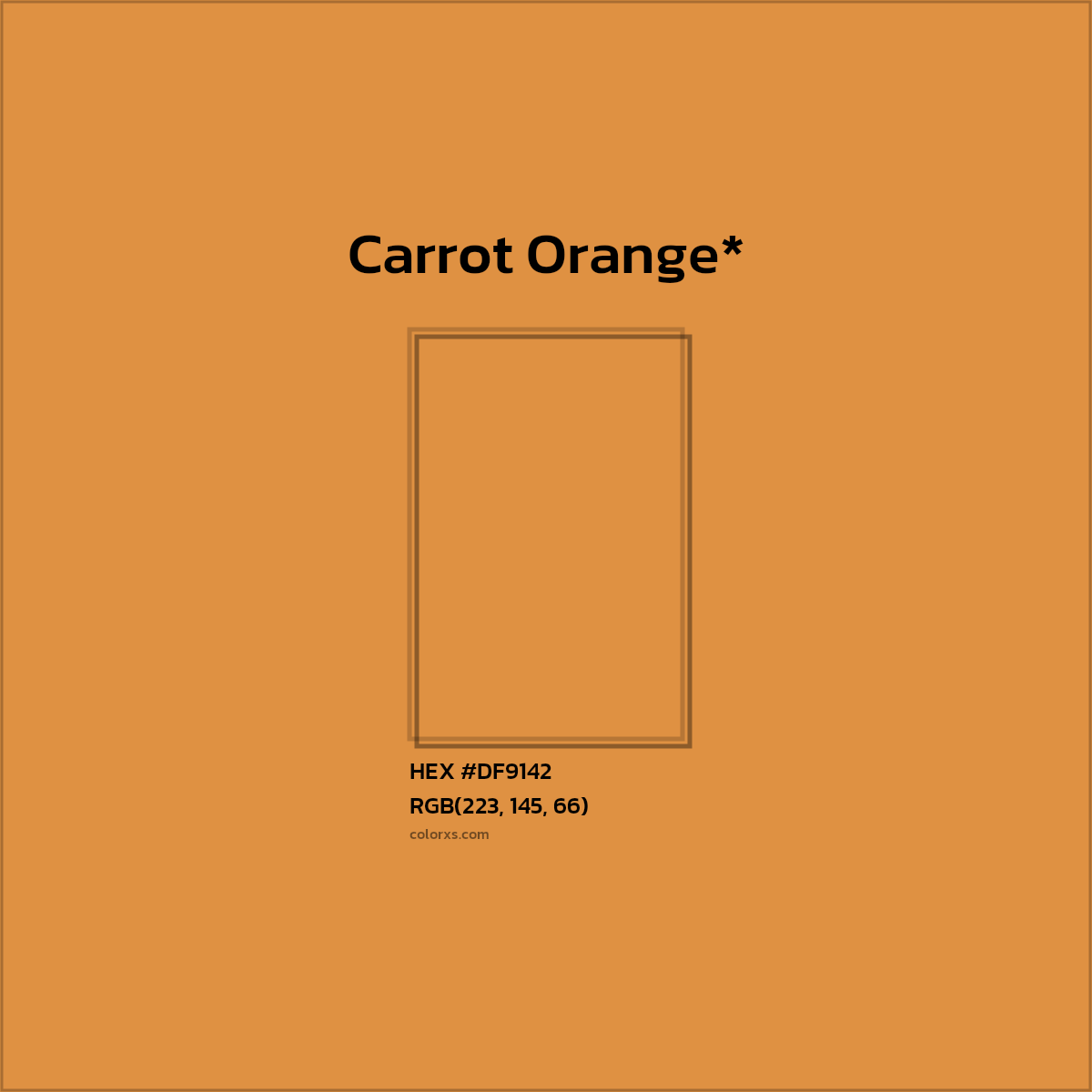 #DF9142 hex color. RGB, RYB, CMYK, HSL, HSV codes and color conversions. Matching color names, palettes, paints.