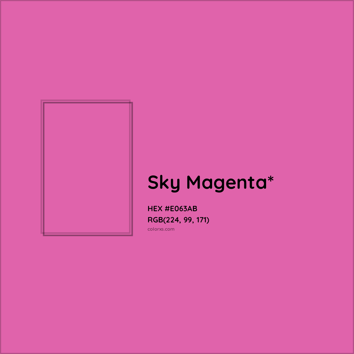 #E063AB hex color. RGB, RYB, CMYK, HSL, HSV codes and color conversions. Matching color names, palettes, paints.