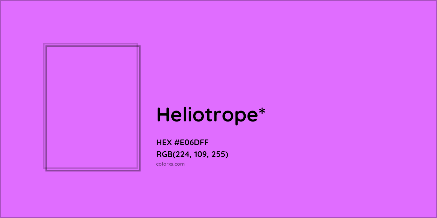 #E06DFF hex color. RGB, RYB, CMYK, HSL, HSV codes and color conversions. Matching color names, palettes, paints.