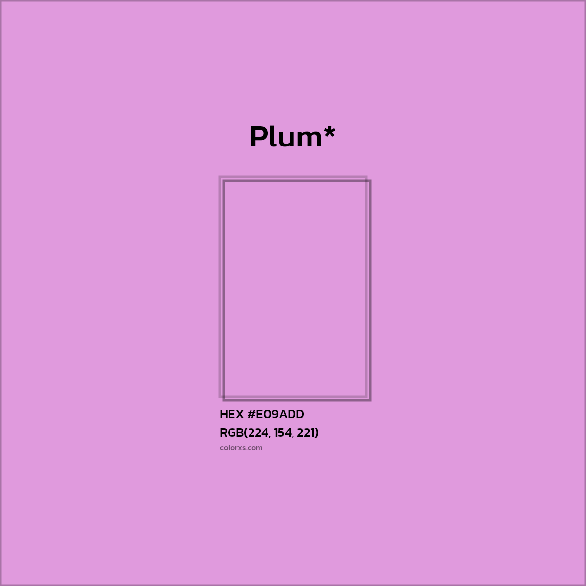#E09ADD hex color. RGB, RYB, CMYK, HSL, HSV codes and color conversions. Matching color names, palettes, paints.
