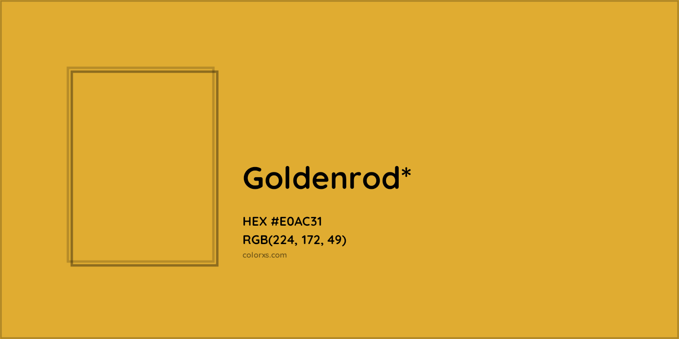 #E0AC31 hex color. RGB, RYB, CMYK, HSL, HSV codes and color conversions. Matching color names, palettes, paints.