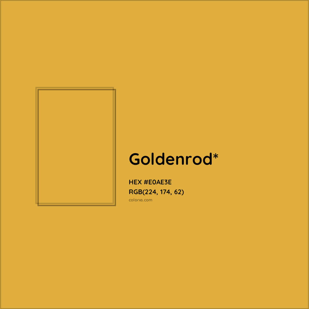 #E0AE3E hex color. RGB, RYB, CMYK, HSL, HSV codes and color conversions. Matching color names, palettes, paints.