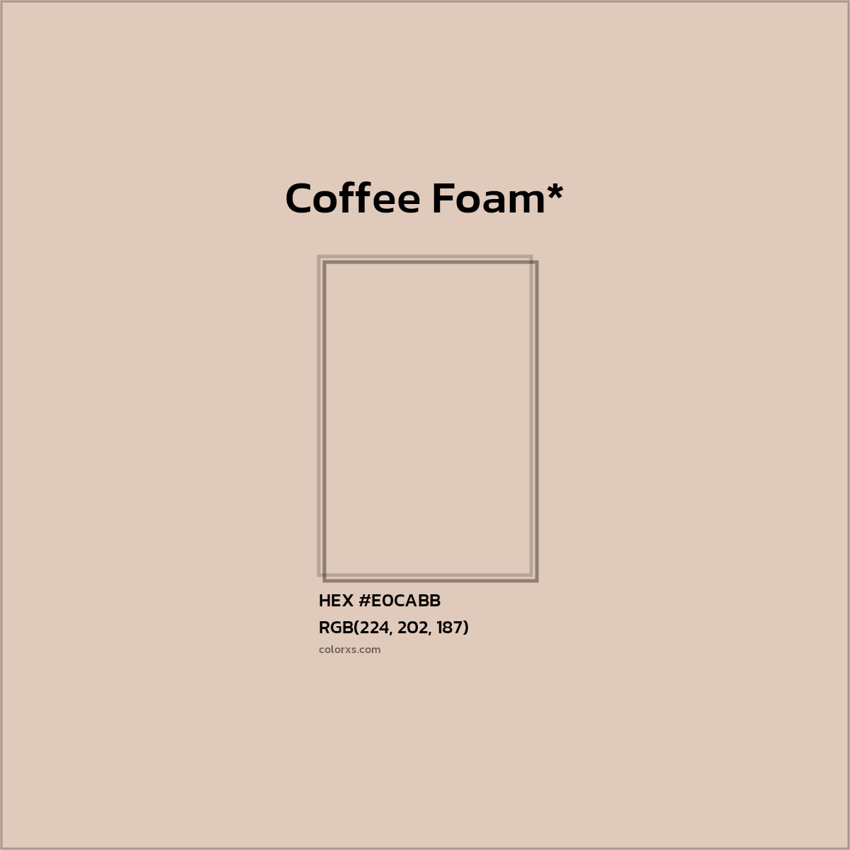 #E0CABB hex color. RGB, RYB, CMYK, HSL, HSV codes and color conversions. Matching color names, palettes, paints.