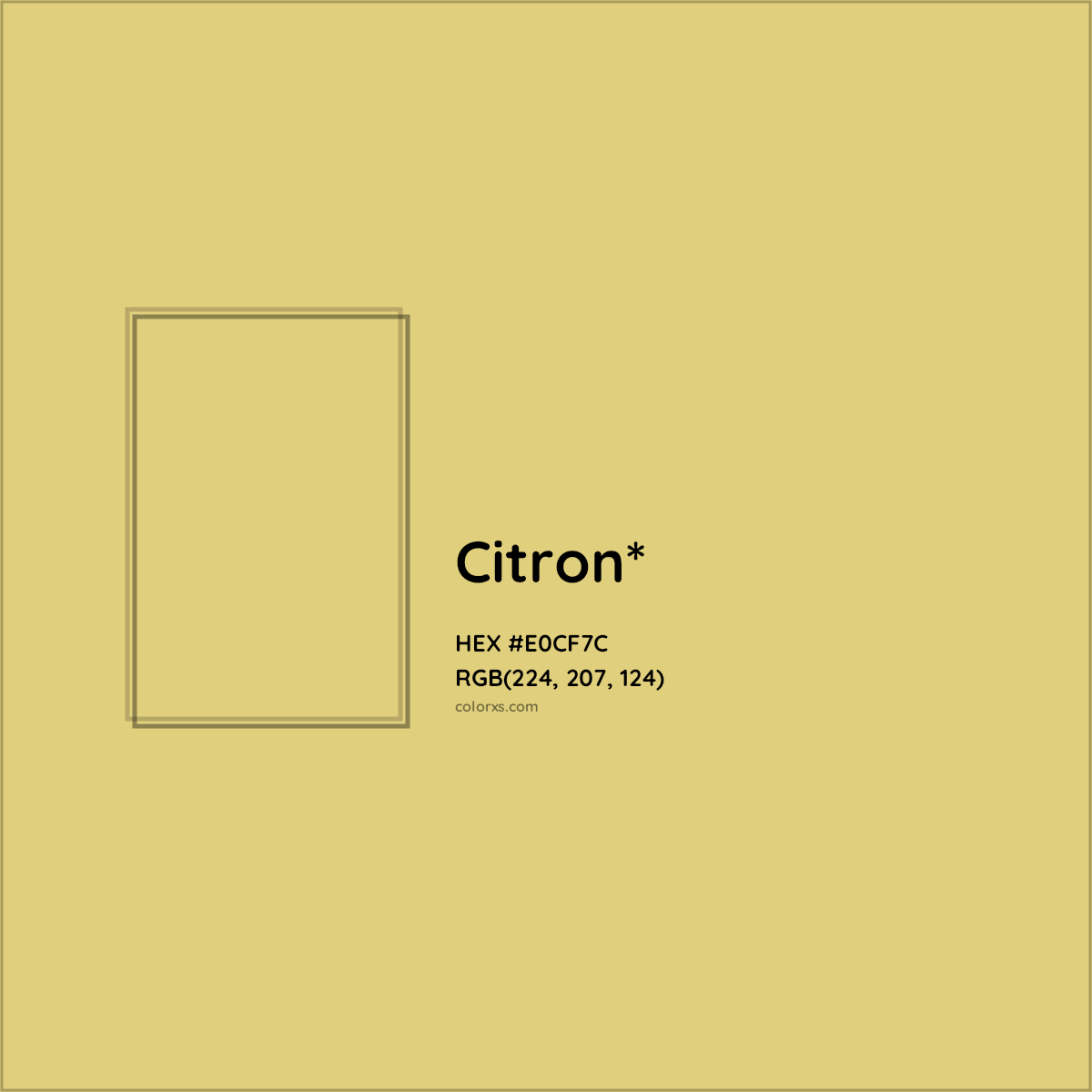 #E0CF7C hex color. RGB, RYB, CMYK, HSL, HSV codes and color conversions. Matching color names, palettes, paints.