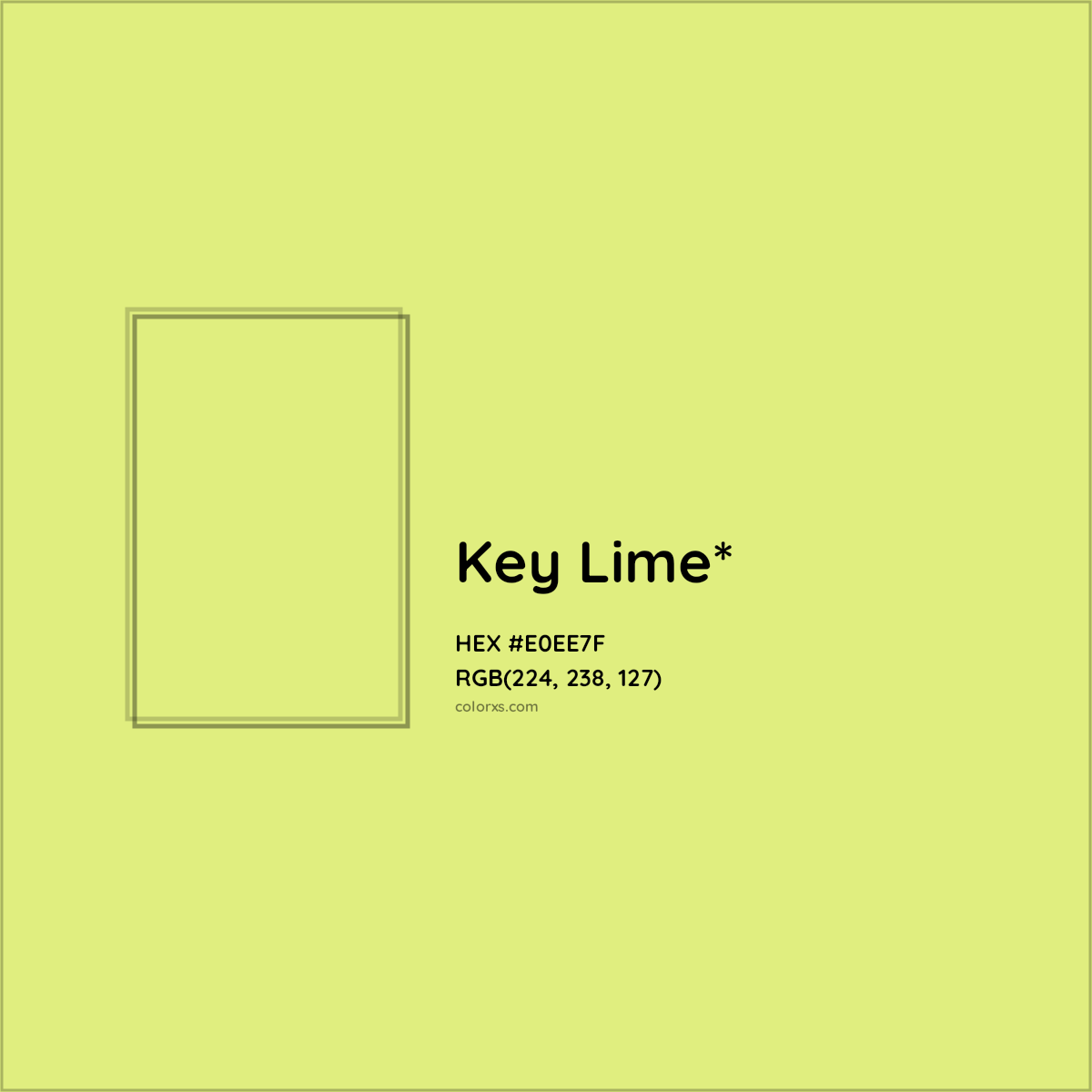 #E0EE7F hex color. RGB, RYB, CMYK, HSL, HSV codes and color conversions. Matching color names, palettes, paints.