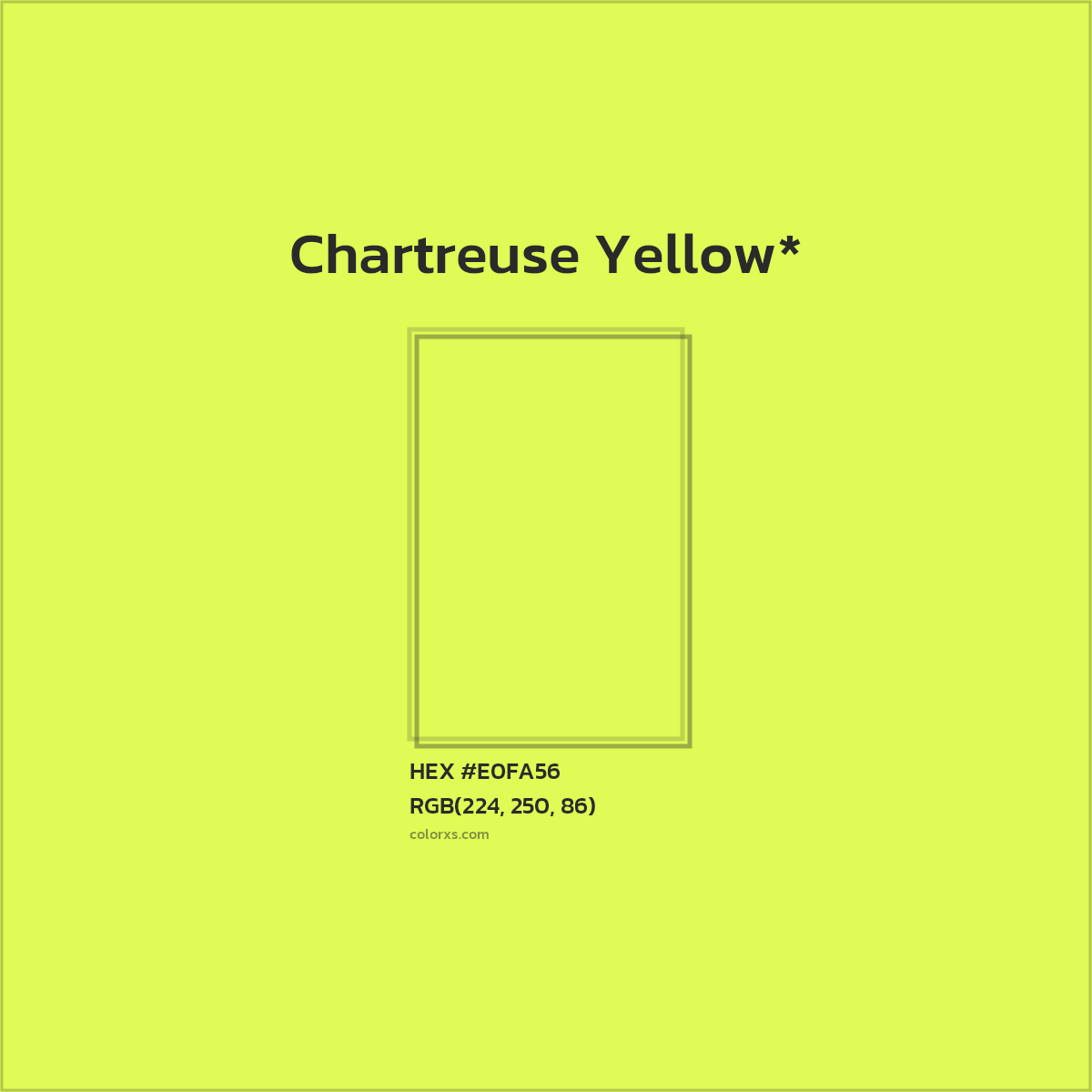 #E0FA56 hex color. RGB, RYB, CMYK, HSL, HSV codes and color conversions. Matching color names, palettes, paints.